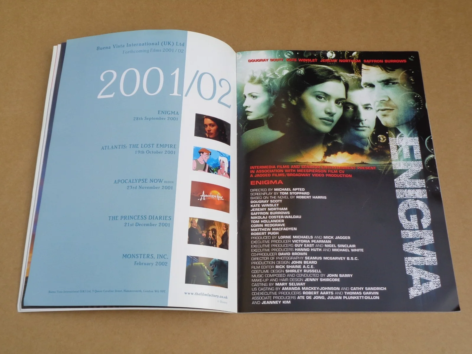 Dougray Scott - Enigma - 2001 Royal Charity Premiere Performance Film Brochure, image 3