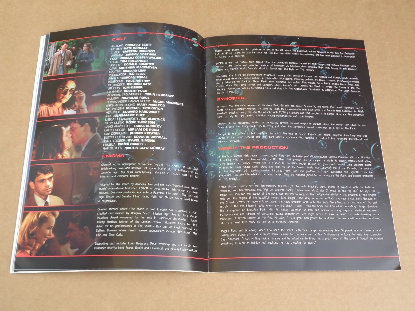 Dougray Scott - Enigma - 2001 Royal Charity Premiere Performance Film Brochure, image 4