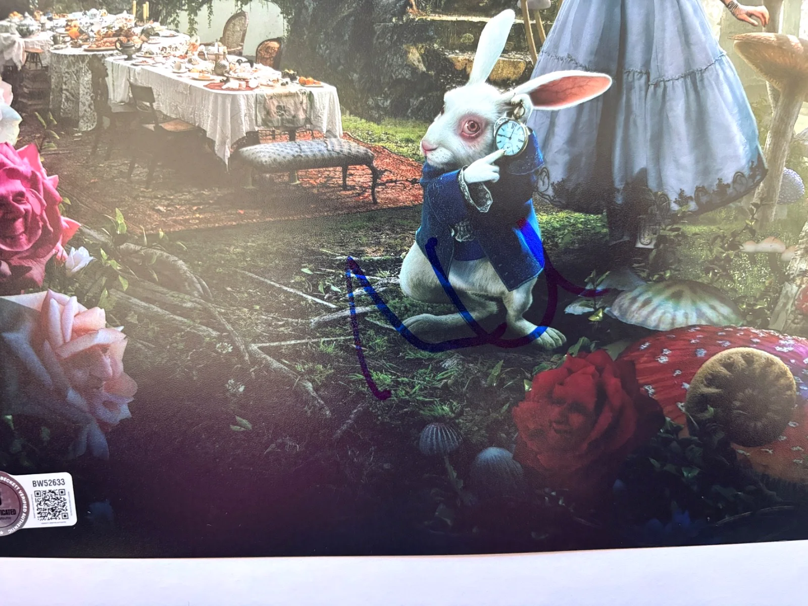 MIA WASIKOWSKA SIGNED ALICE IN WONDERLAND 8X10 PHOTO LOOKING THROUGH GLASS BAS B, изображение 2