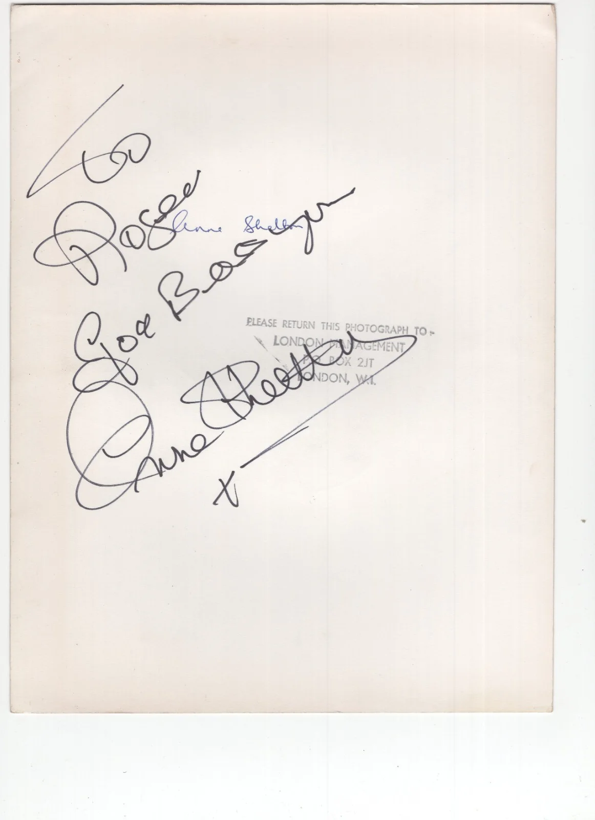 Anne Shelton Signed 8 x 10 Photo / Autographed British Singer, изображение 2