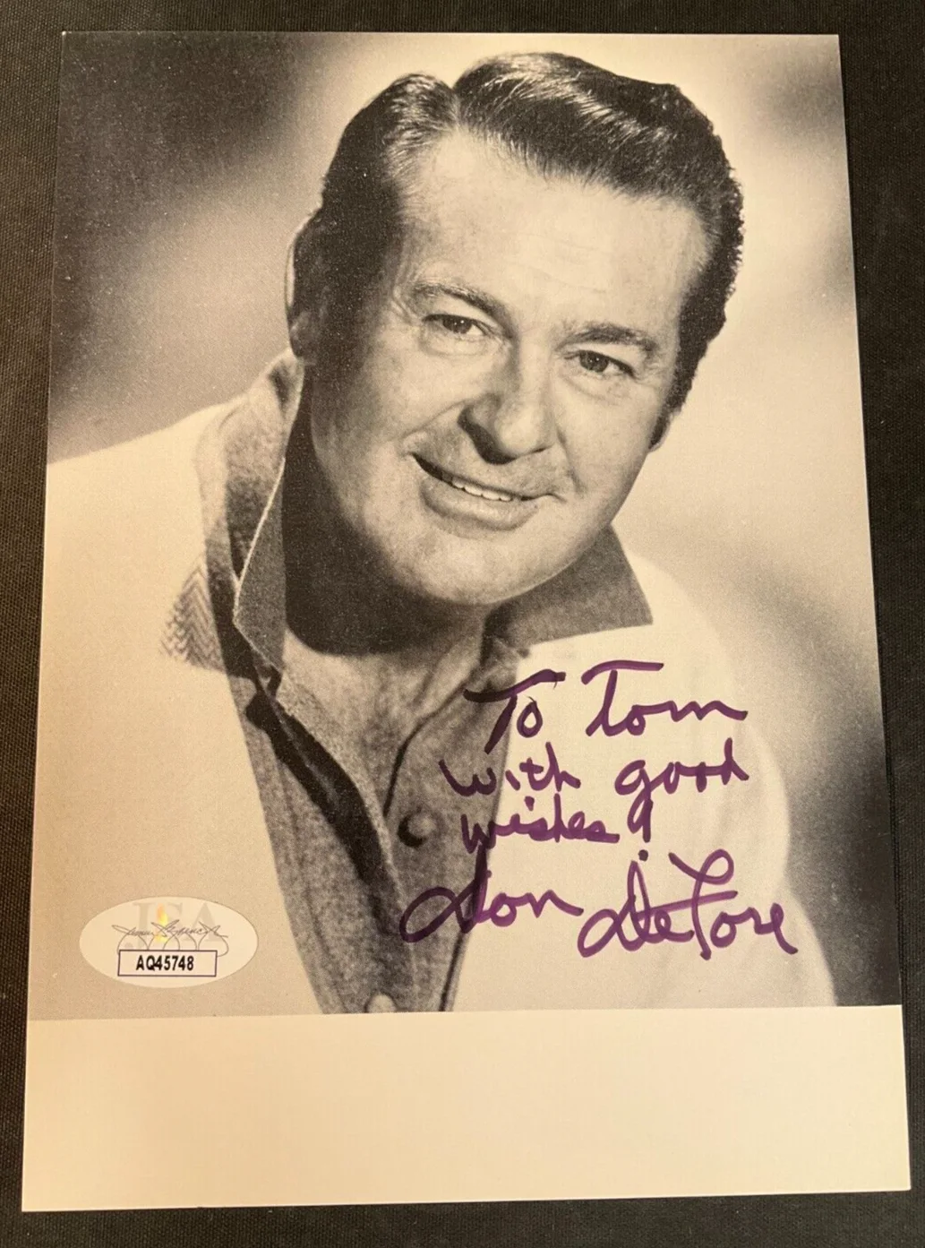Don DeFore — Don DeFore Signed B&W Photograph JSA Certified "Ozzie & Harriet" TV Actor AUTO!, изображение 2