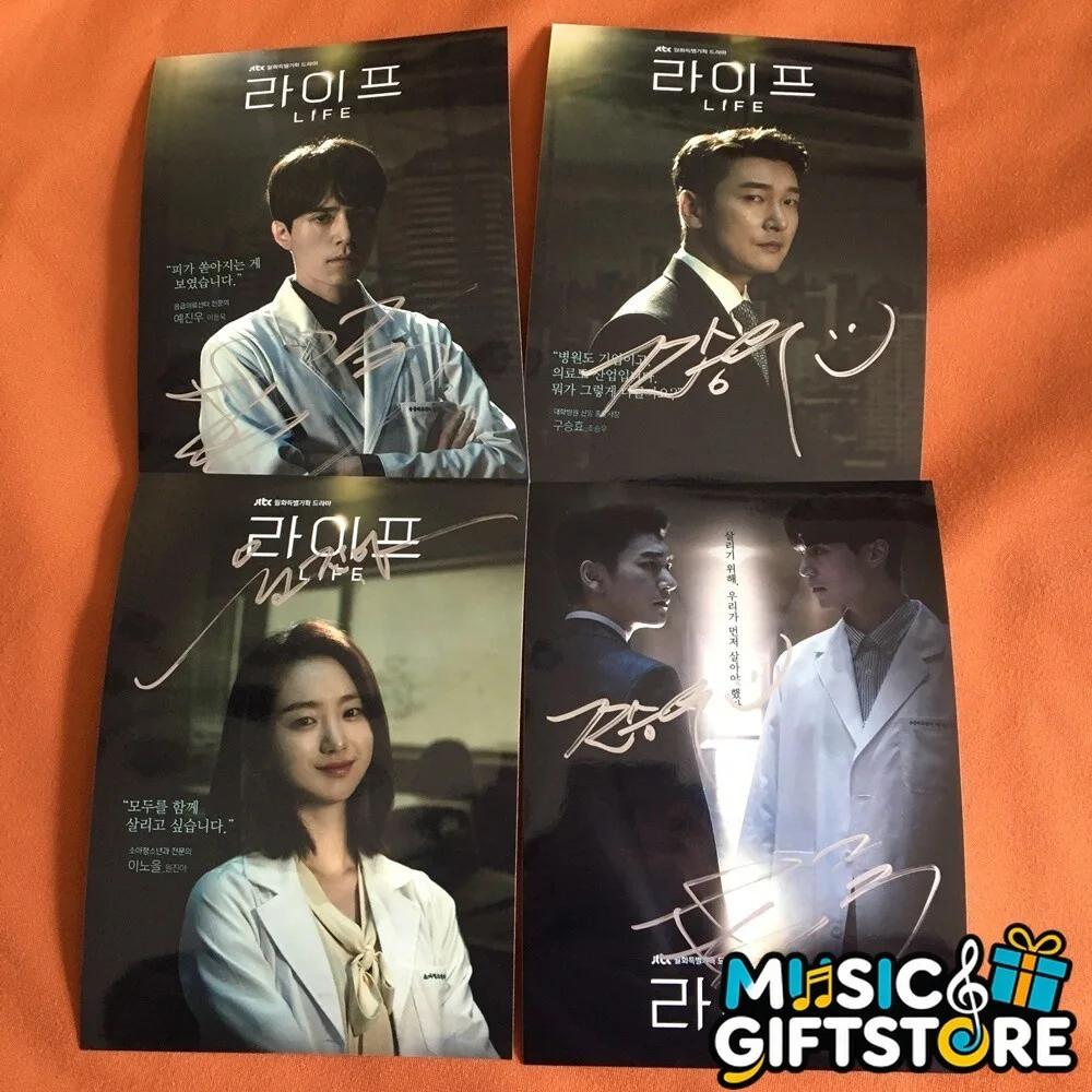 LIFE Cho Seung-woo Lee Dong Wook Won Jin A Autographed Signed Photo K-POP A #MUG, image 2