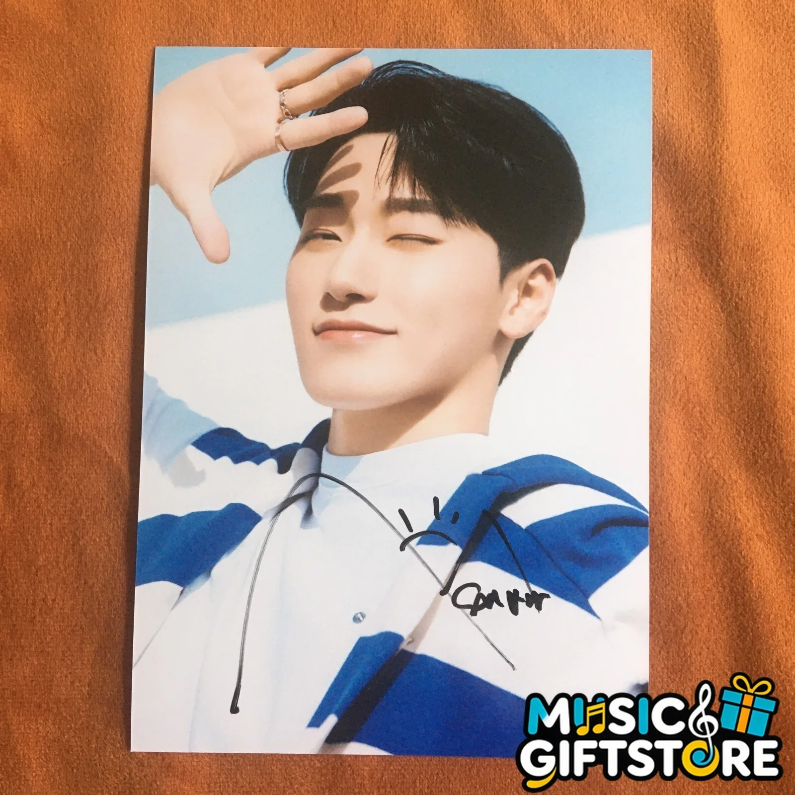 ATEEZ ateez SAN Autographed Signed Photo 4*6 K-POP Collection Gifts 2024A #MUGS, изображение 3