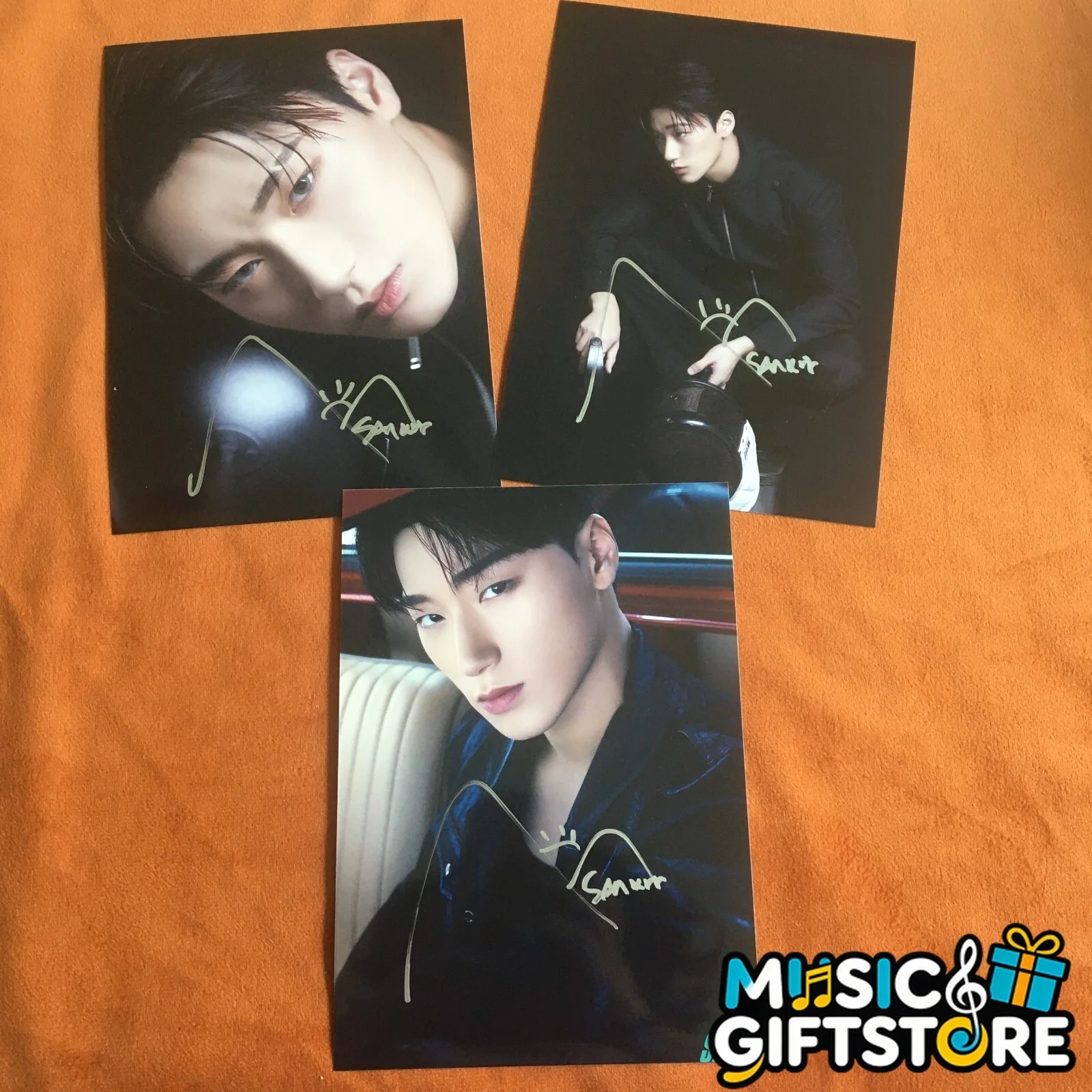 ATEEZ ateez SAN Autographed Signed Photo 4*6 K-POP Collection Gifts 2024B #MUGS, изображение 2