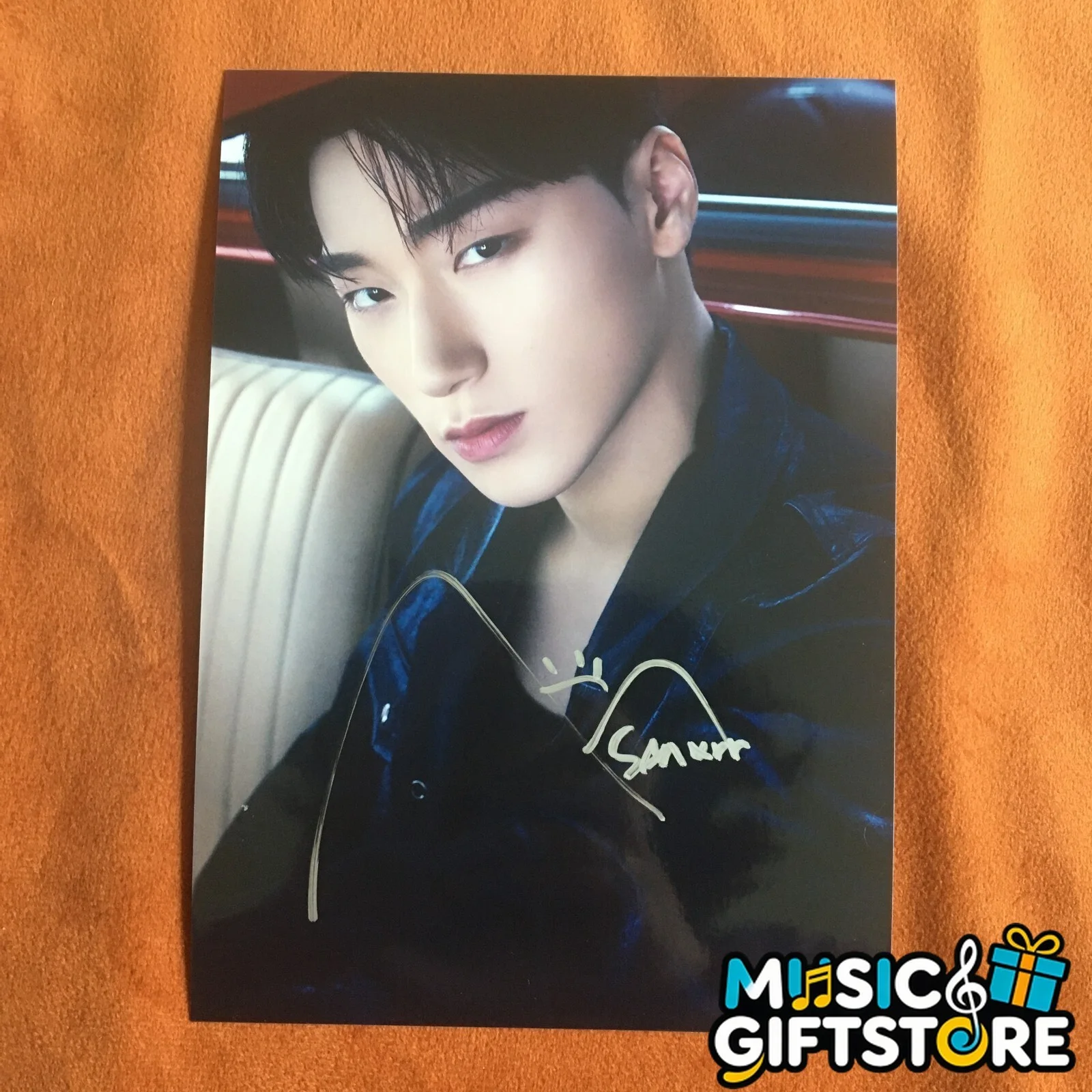 ATEEZ ateez SAN Autographed Signed Photo 4*6 K-POP Collection Gifts 2024B #MUGS, изображение 4