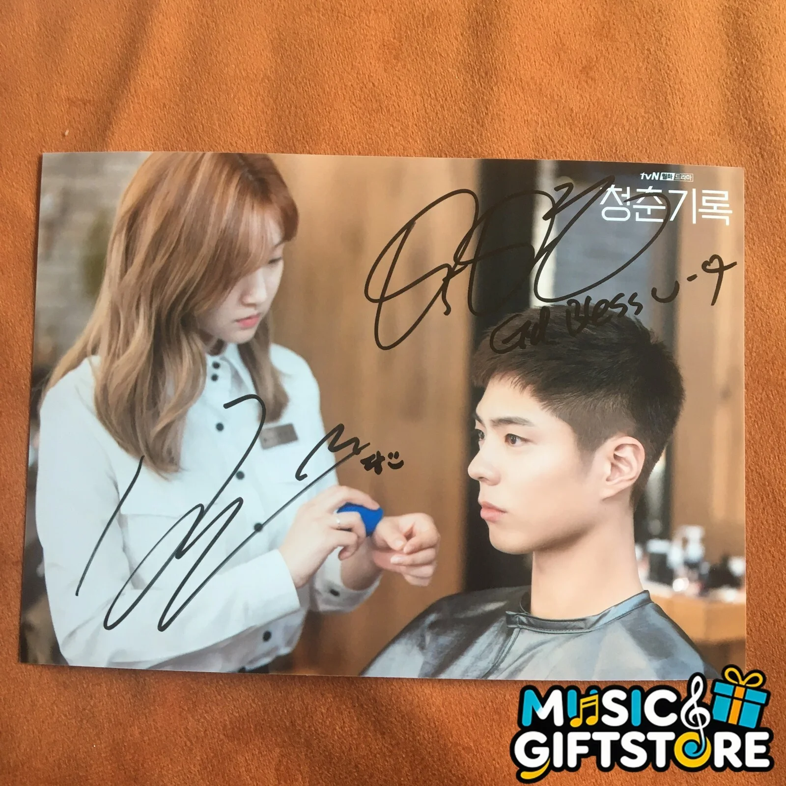 RECORD OF YOUTH PARK BO GUM Park Su Dam Byeon Woo-Seok Photo Autographed 202 #MU, изображение 4
