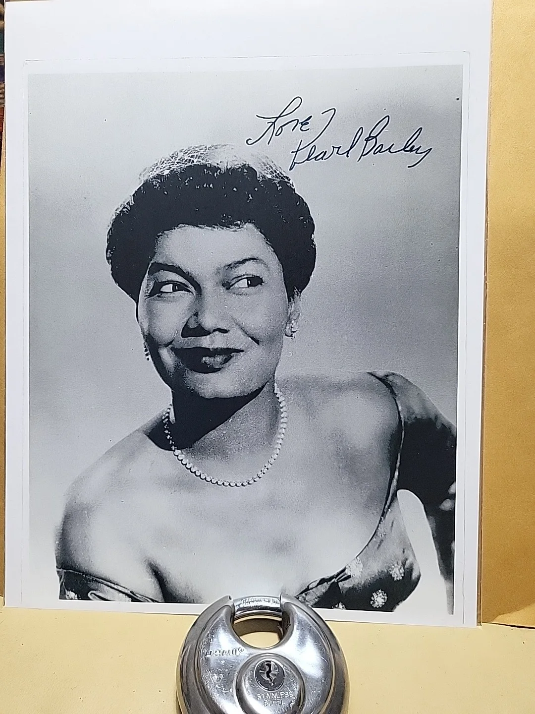 Pearl Bailey — Pearl Bailey 1955 Beautiful Signed Vintage Original Dblwt Photograph COA vintage