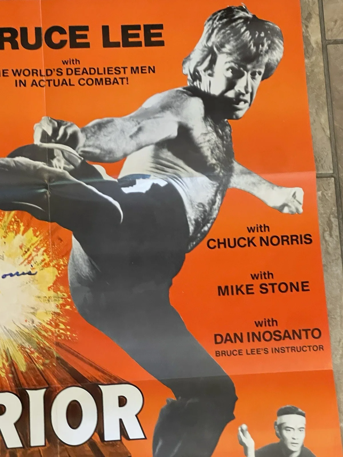 The Warrior Within Movie Poster Hand Signed By Chuck Norris PSA/DNA Certified, изображение 2