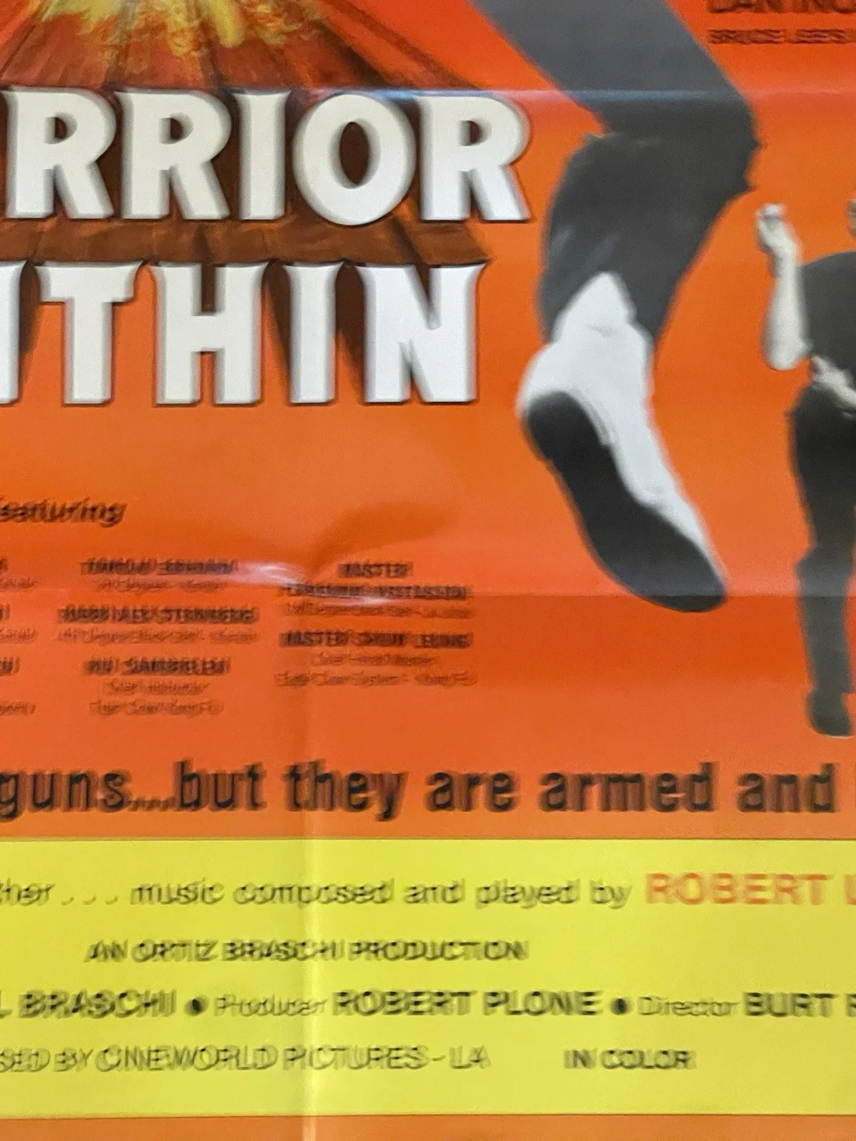The Warrior Within Movie Poster Hand Signed By Chuck Norris PSA/DNA Certified, изображение 3