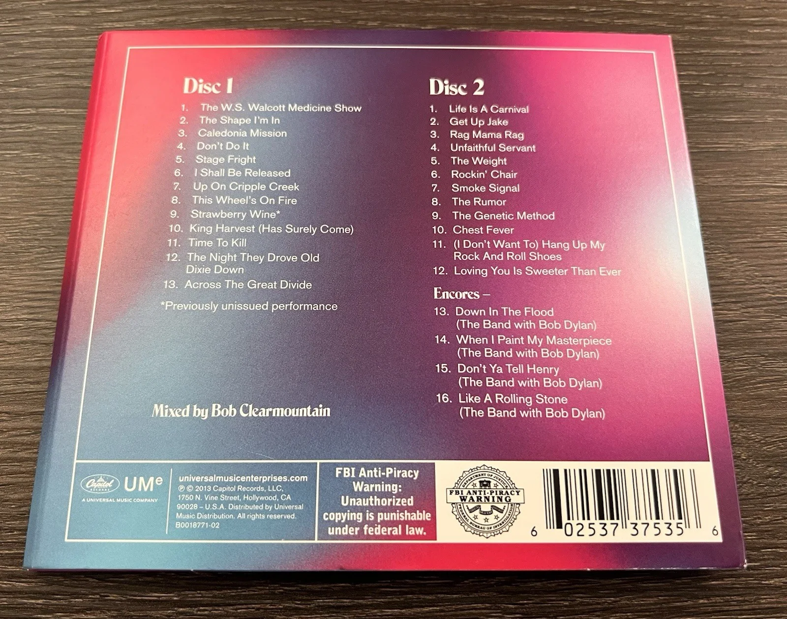 SIGNED Robbie Robertson The Band Live at the Academy of Music 1971 2-CD As-New, изображение 3