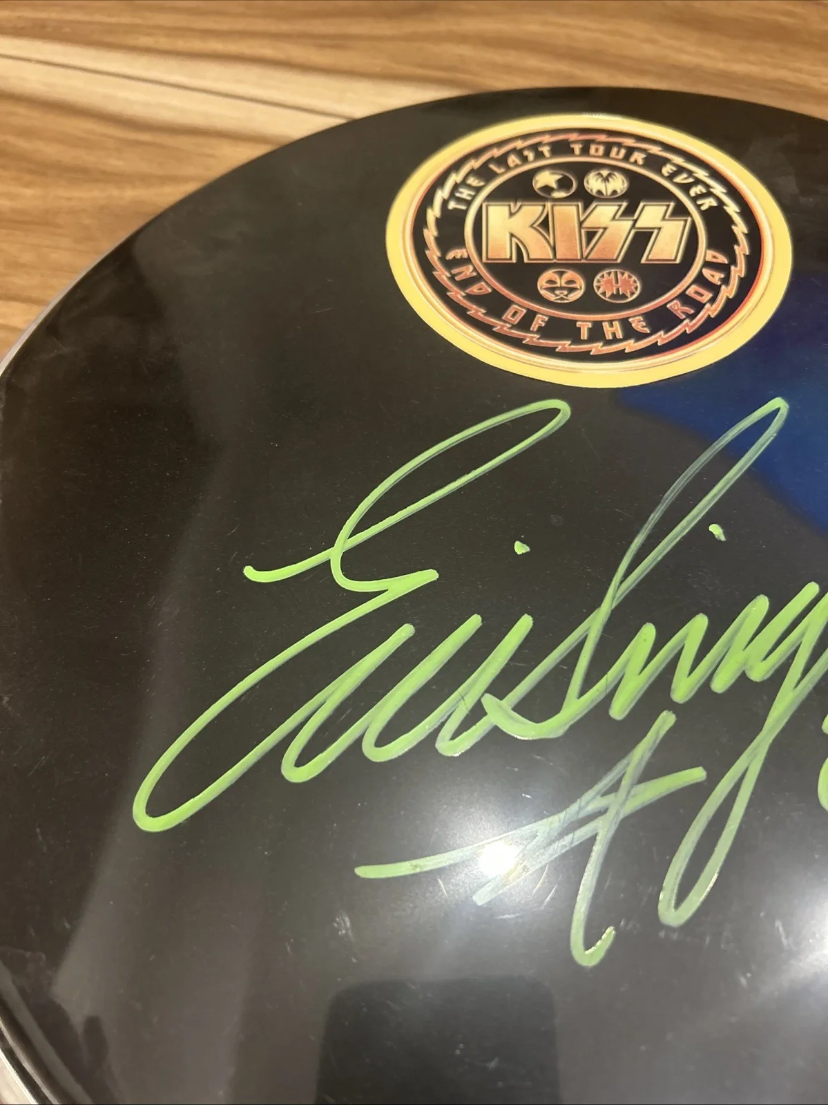 Eric Singer Autographed Drum Head From Kiss End Of The Road Tour, image 2