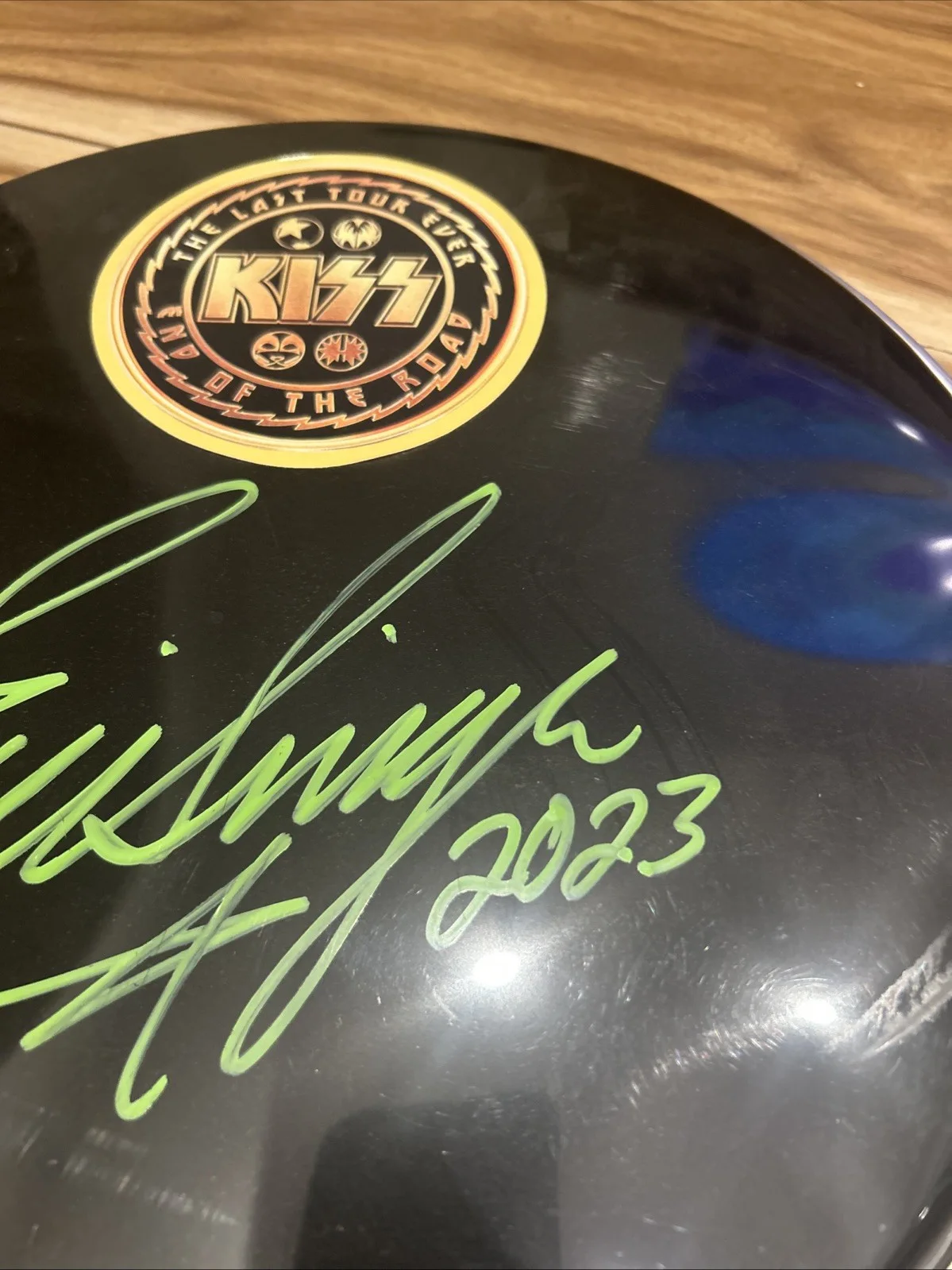 Eric Singer Autographed Drum Head From Kiss End Of The Road Tour, image 3