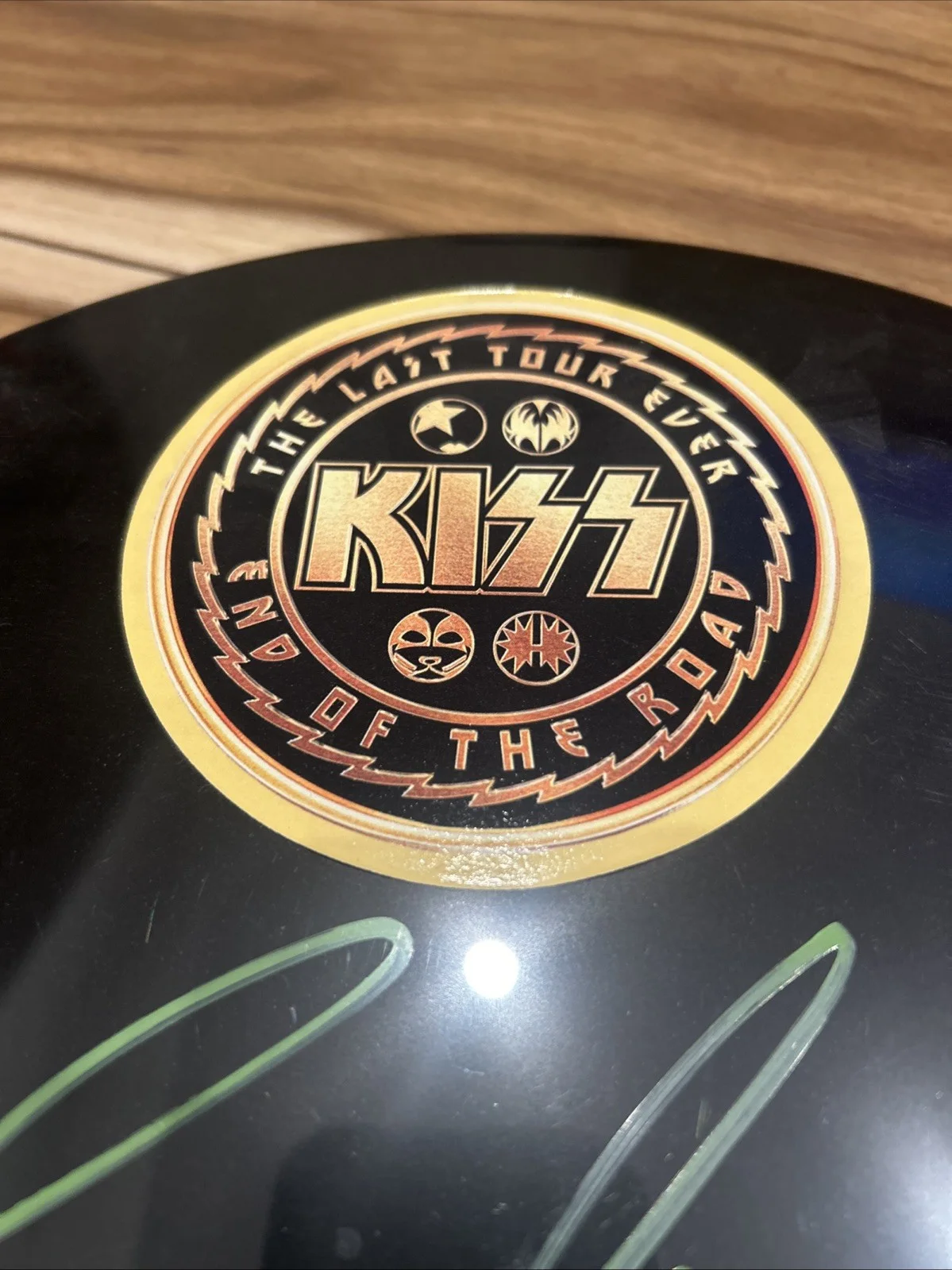 Eric Singer Autographed Drum Head From Kiss End Of The Road Tour, image 4
