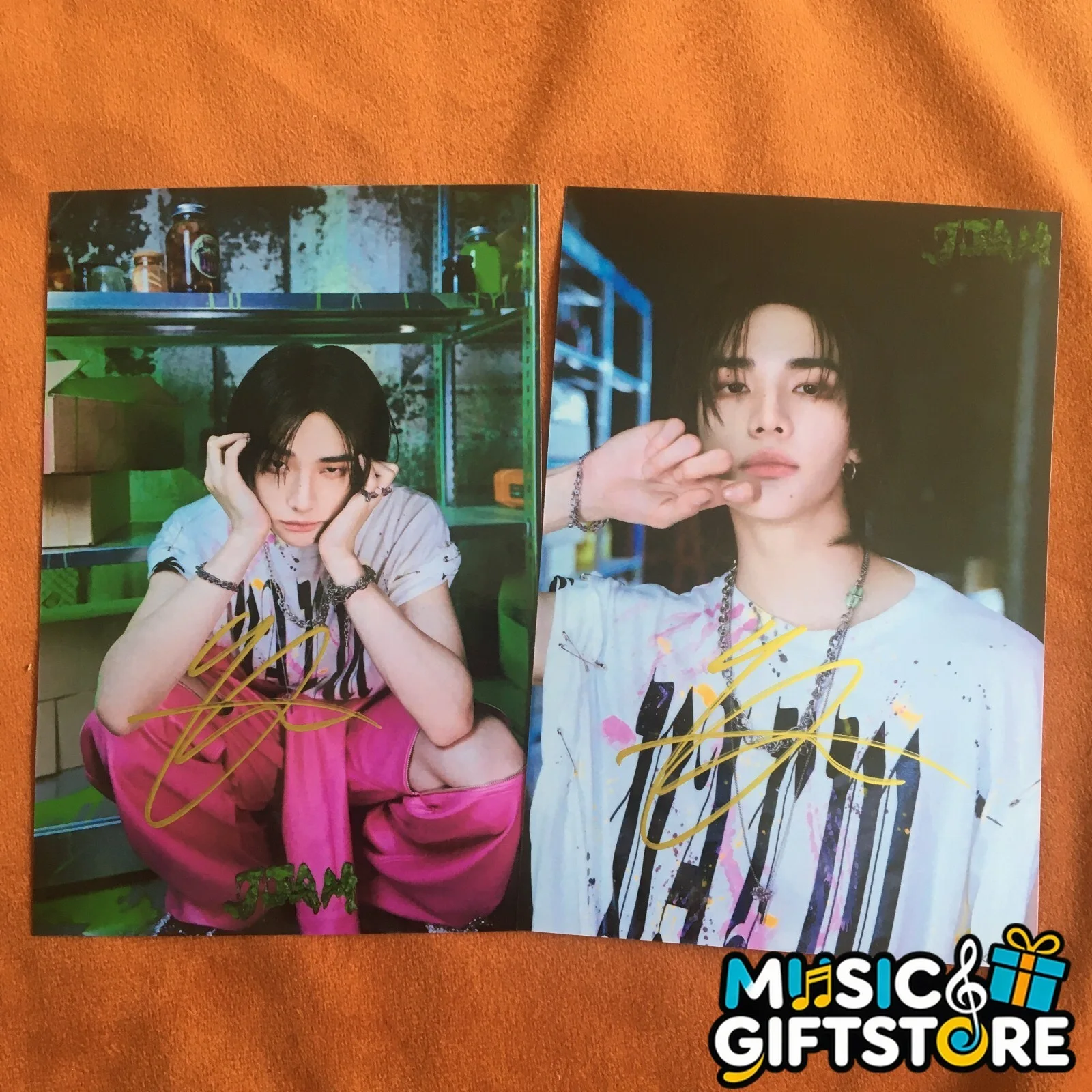 Stray Kids HYUN-JIN Photo JJAM Autographed Signed K-POP Collection 4*6 2024A #MU, изображение 2