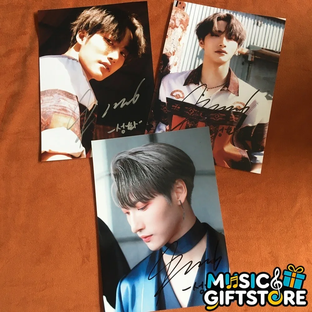 ATEEZ ateez Seonghwa Autographed Signed Photo K-POP Collection Gifts 2024 #MUGS, image 2