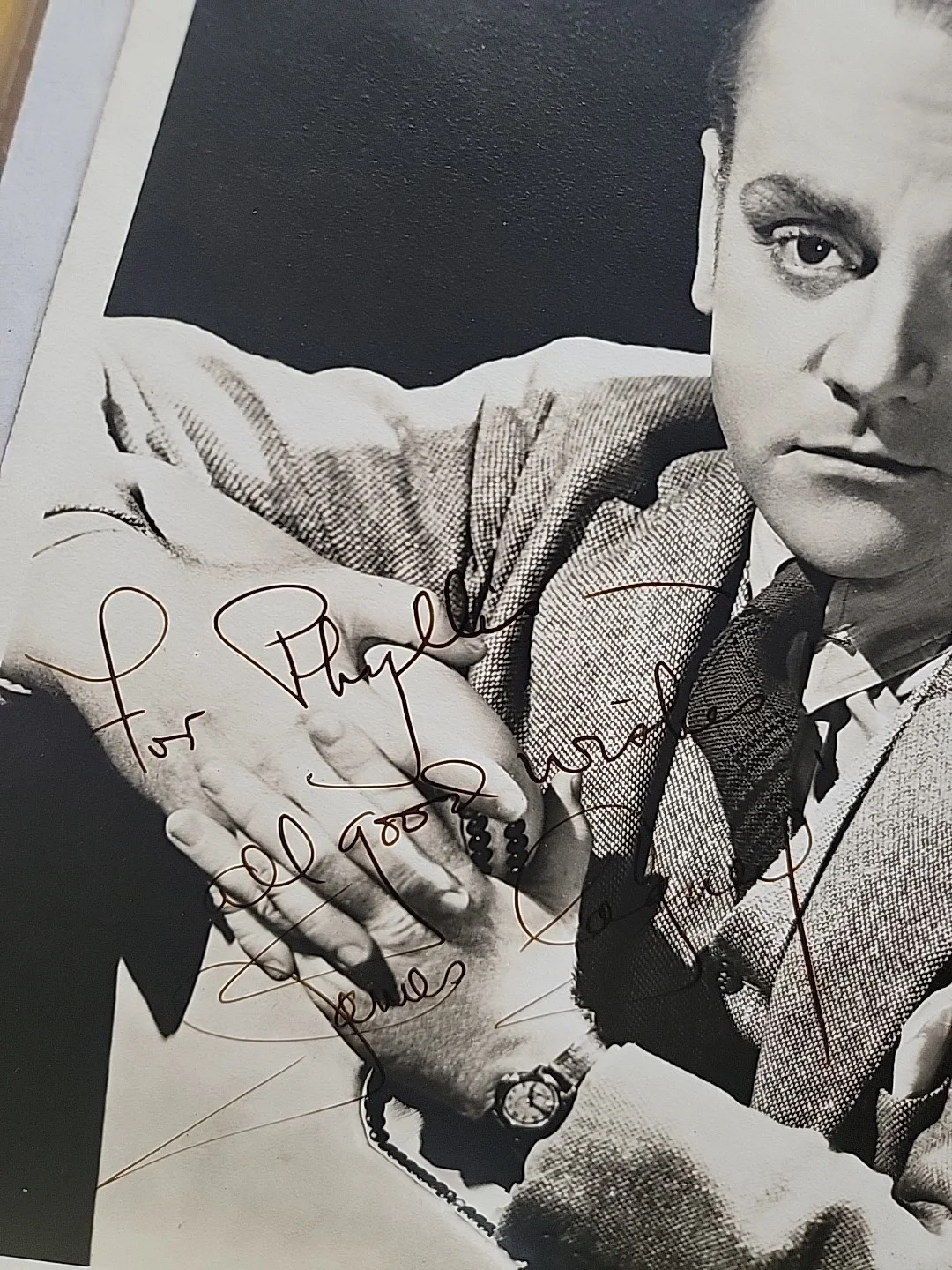 James Cagney Very Rare Very Early Autographed 8x11 Photo, изображение 2
