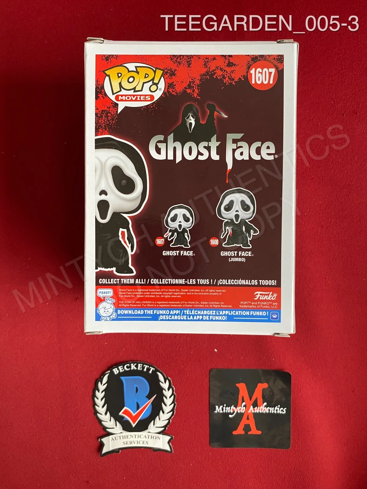 Aimee Teegarden — Aimee Teegarden signed Ghost Face Funko Pop #1607 Scream Beckett COA horror, изображение 3