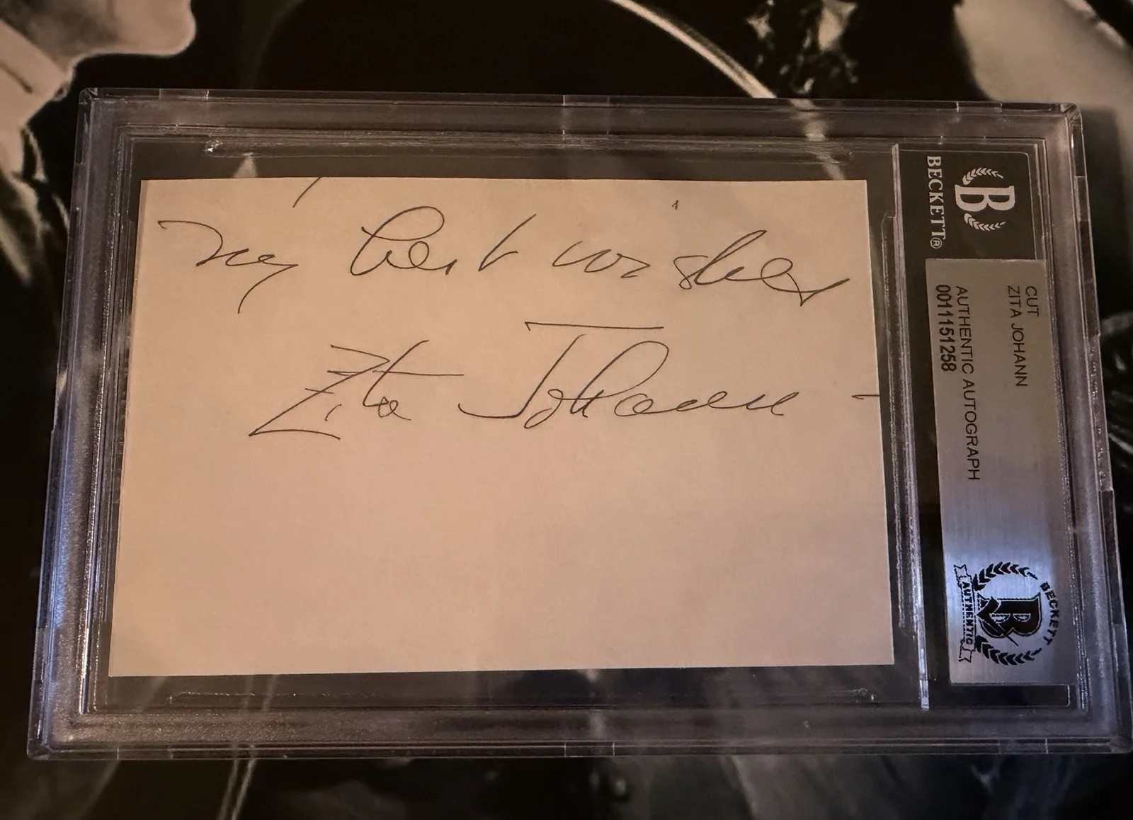 ZITA JOHANN — THE MUMMY AUTOGRAPHED SIGNED ZITA JOHANN BORIS KARLOFF BECKETT AUTHENTICATED, изображение 3