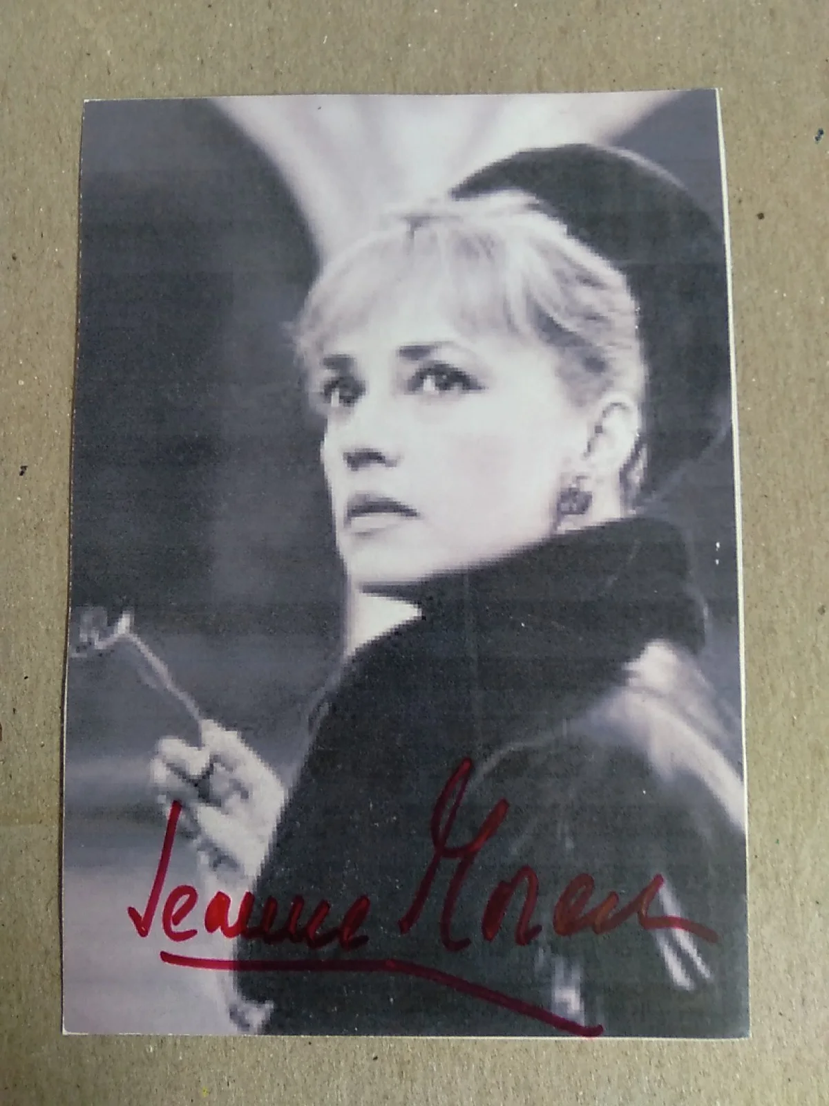 Jeanne Moreau Franch Actress Signed 5x3.5in Photo, image 2