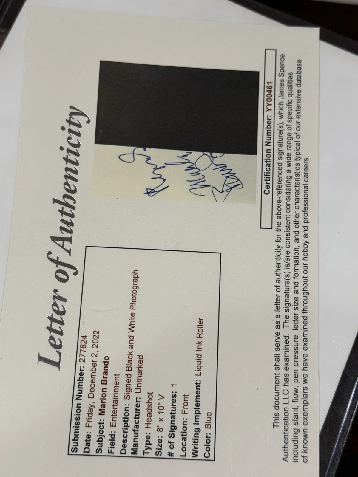 Marlon Brando Hand Signed Autograph JSA COA Original 8x10 Included Rare Auto !!, изображение 4