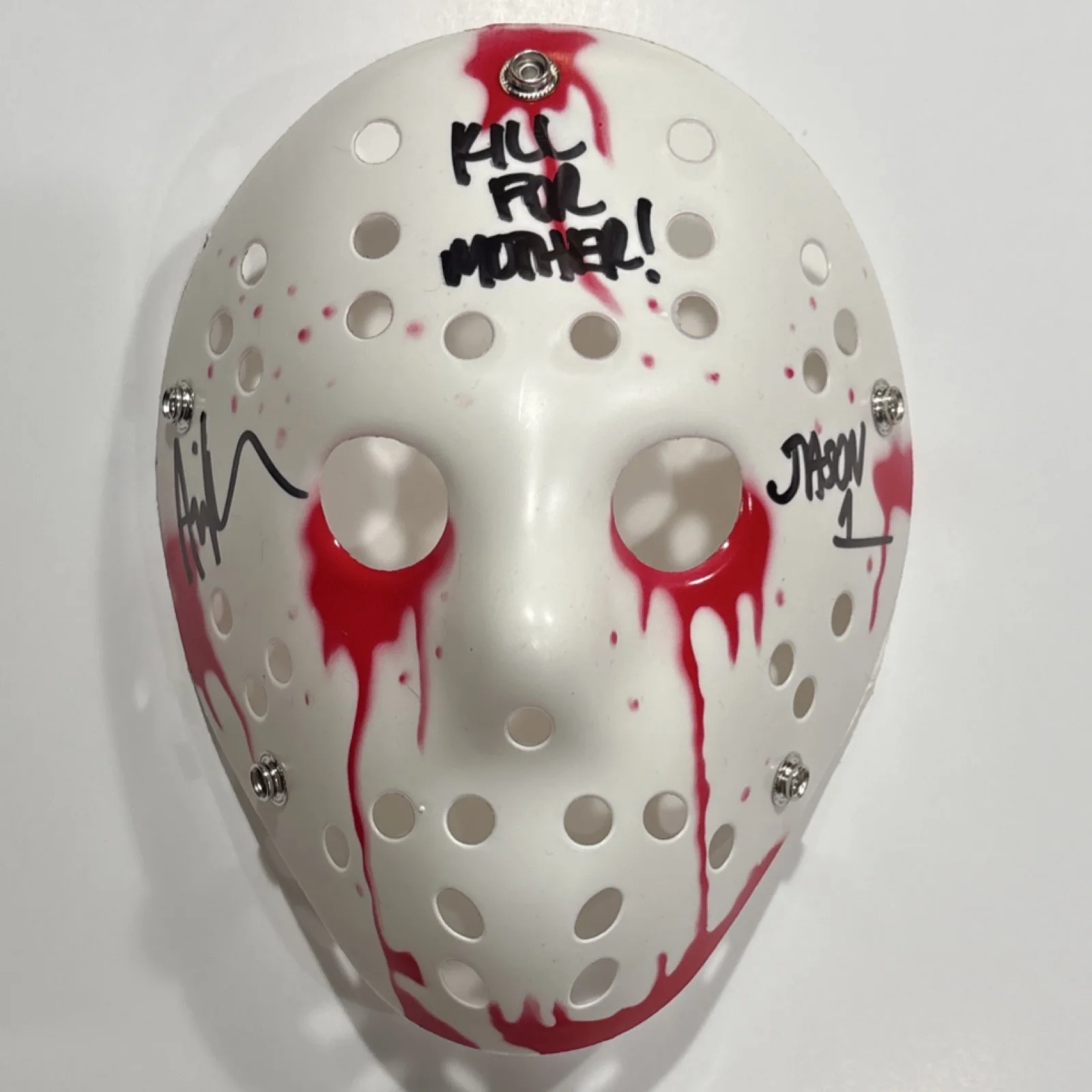Jason Voorhees Friday the 13th Signed Masks Set of 4 Collectible Original, изображение 2