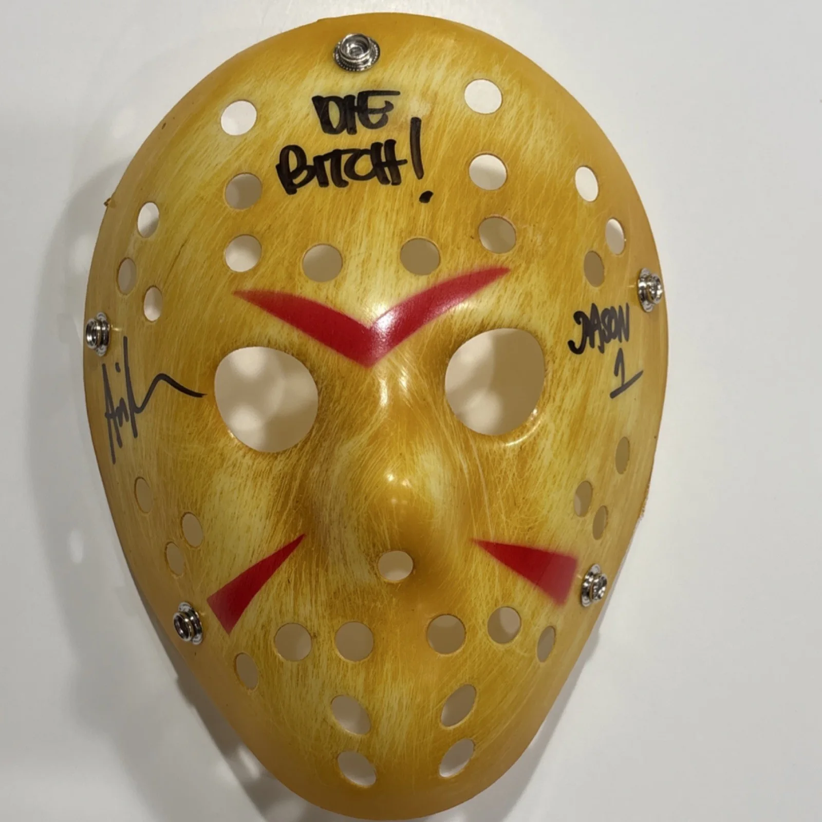 Jason Voorhees Friday the 13th Signed Masks Set of 4 Collectible Original, изображение 4