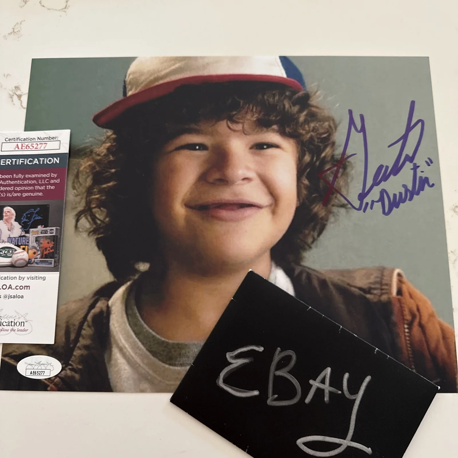 Stranger Things Gaten Matarazzo Autograph SIGNED PHOTO JSA COA 8x10 Dustin, image 2