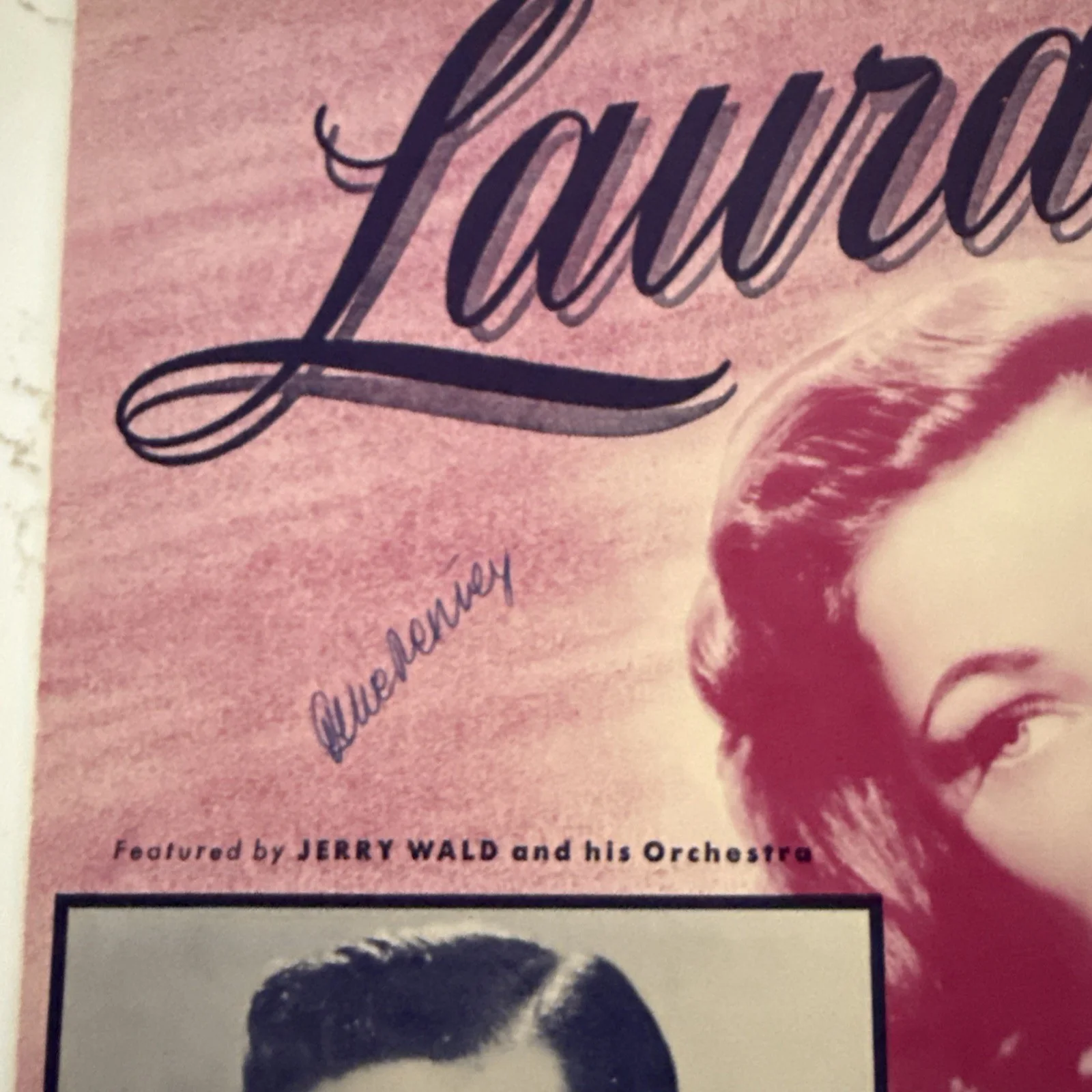 Gene Tierney Autograph Signed Sheet Music JSA COA #1 Laura, image 4
