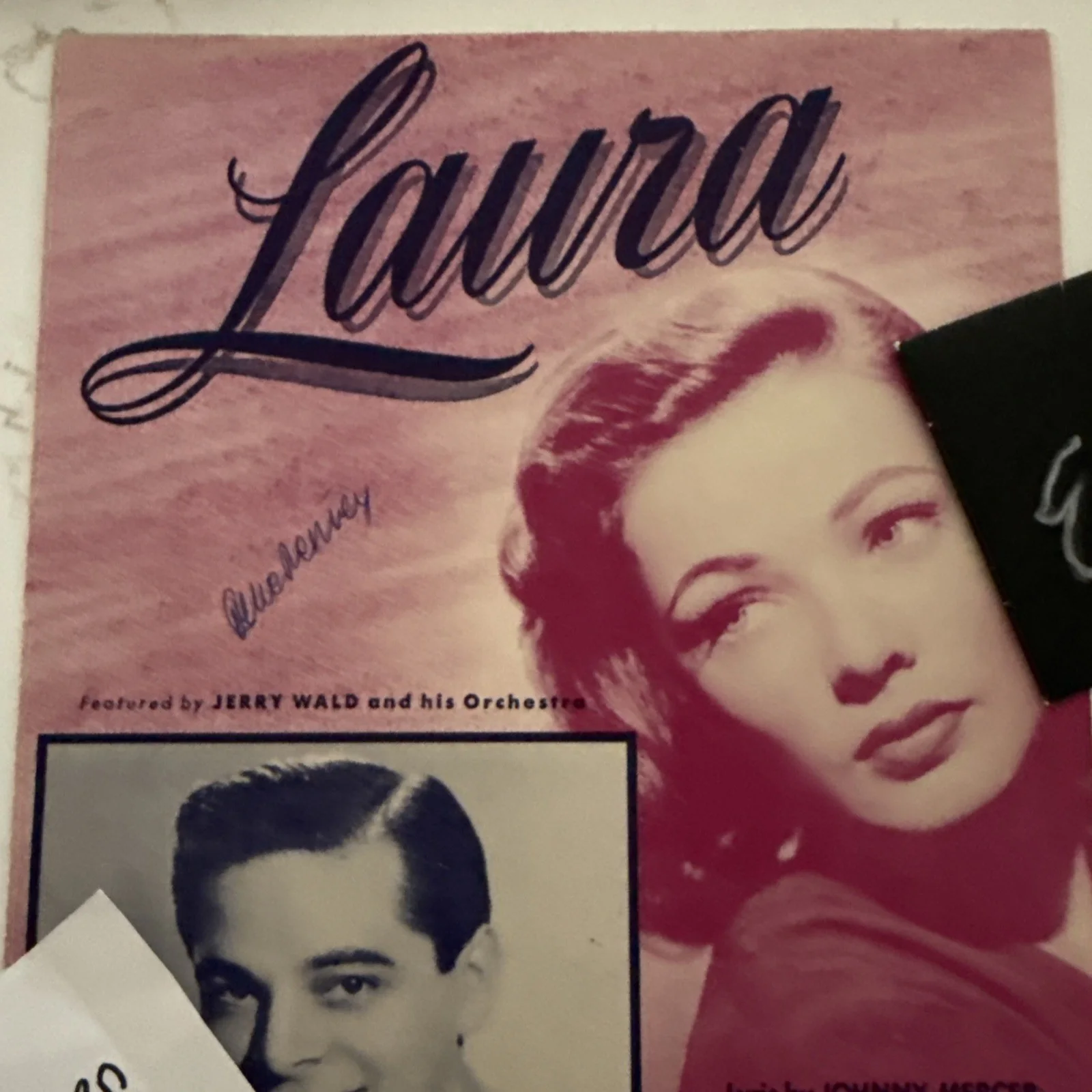 Gene Tierney Autograph Signed Sheet Music JSA COA #1 Laura, image 5