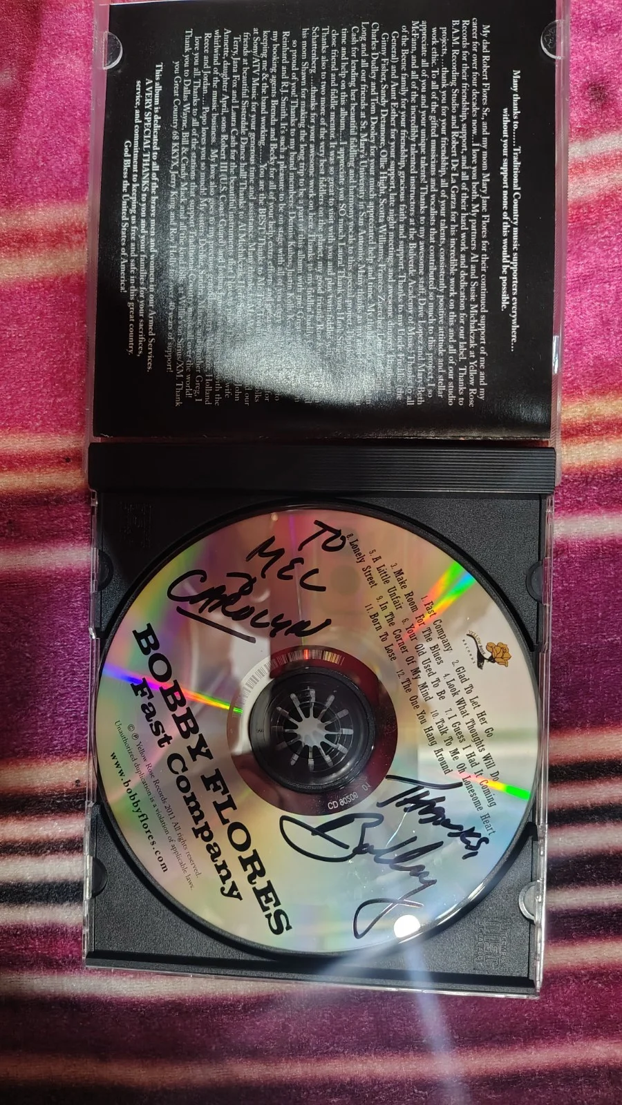 Autographed Bobby Flores Fast Company Cd Signed, image 4