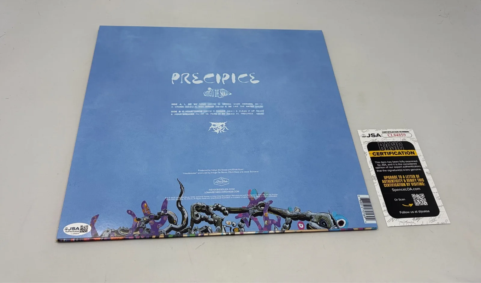 Indigo De Souza signed Precipice Album JSA COA, image 2