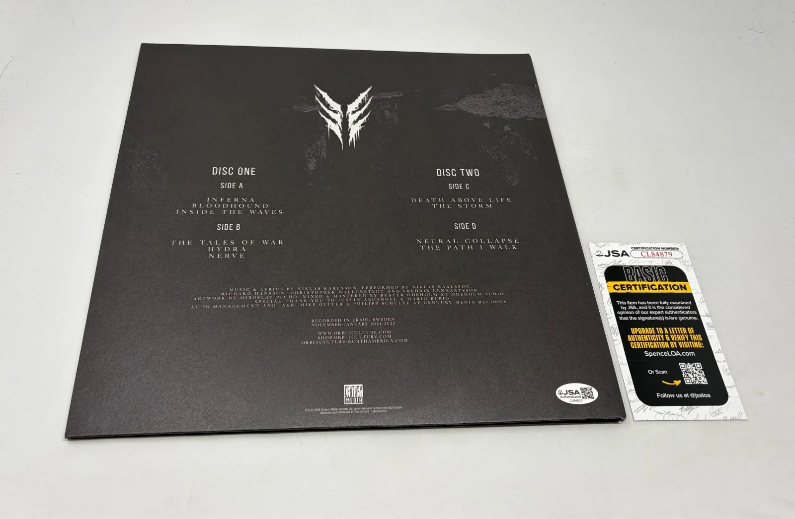 Orbit Culture signed Death Above Life Album JSA COA, изображение 2