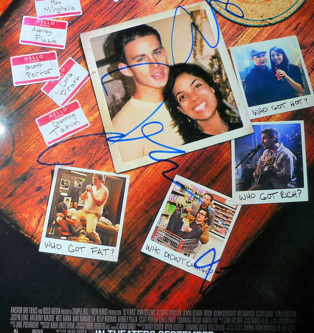 Jenna Dewan Tatum, Rosario Dawson, Chris Pratt, Jamie Linden — Jenna Dewan Tatum, Rosario Dawson, Chris Pratt & Jamie Linden signed 8x10 photo, изображение 2