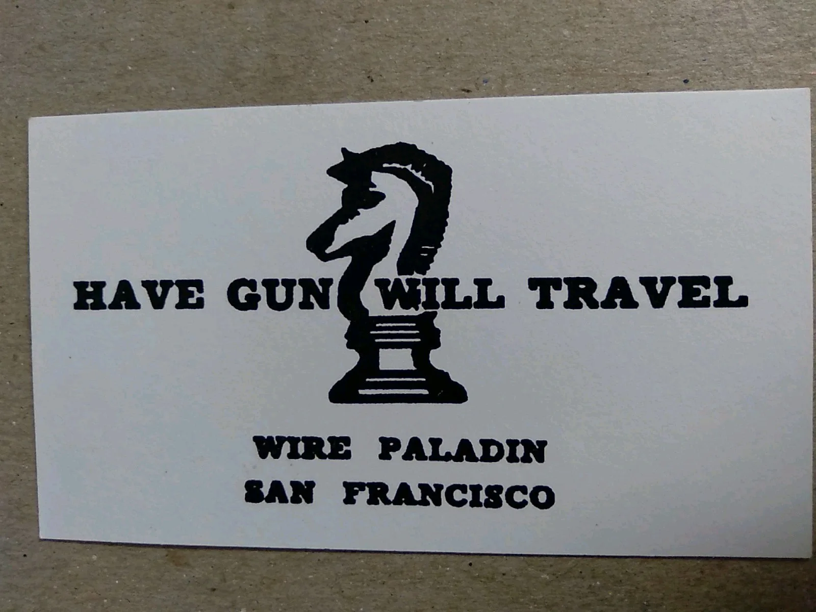 Johnny Western Signed Business Card, image 3