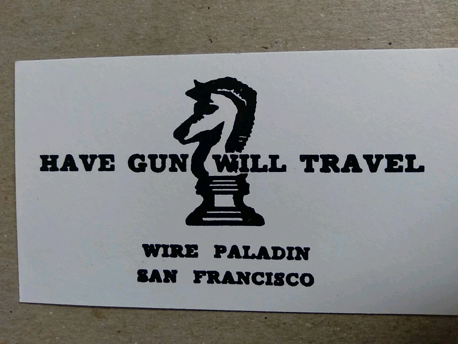 Johnny Western Signed Business Card, image 4