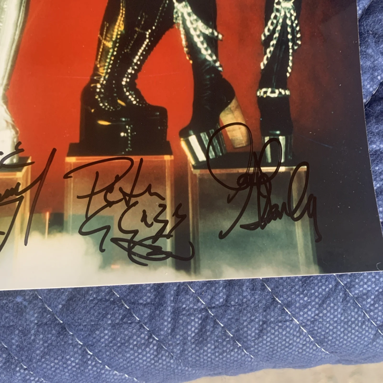 KISS Signed Band Portrait Photograph All Four Member Signatures W/ COA, изображение 3