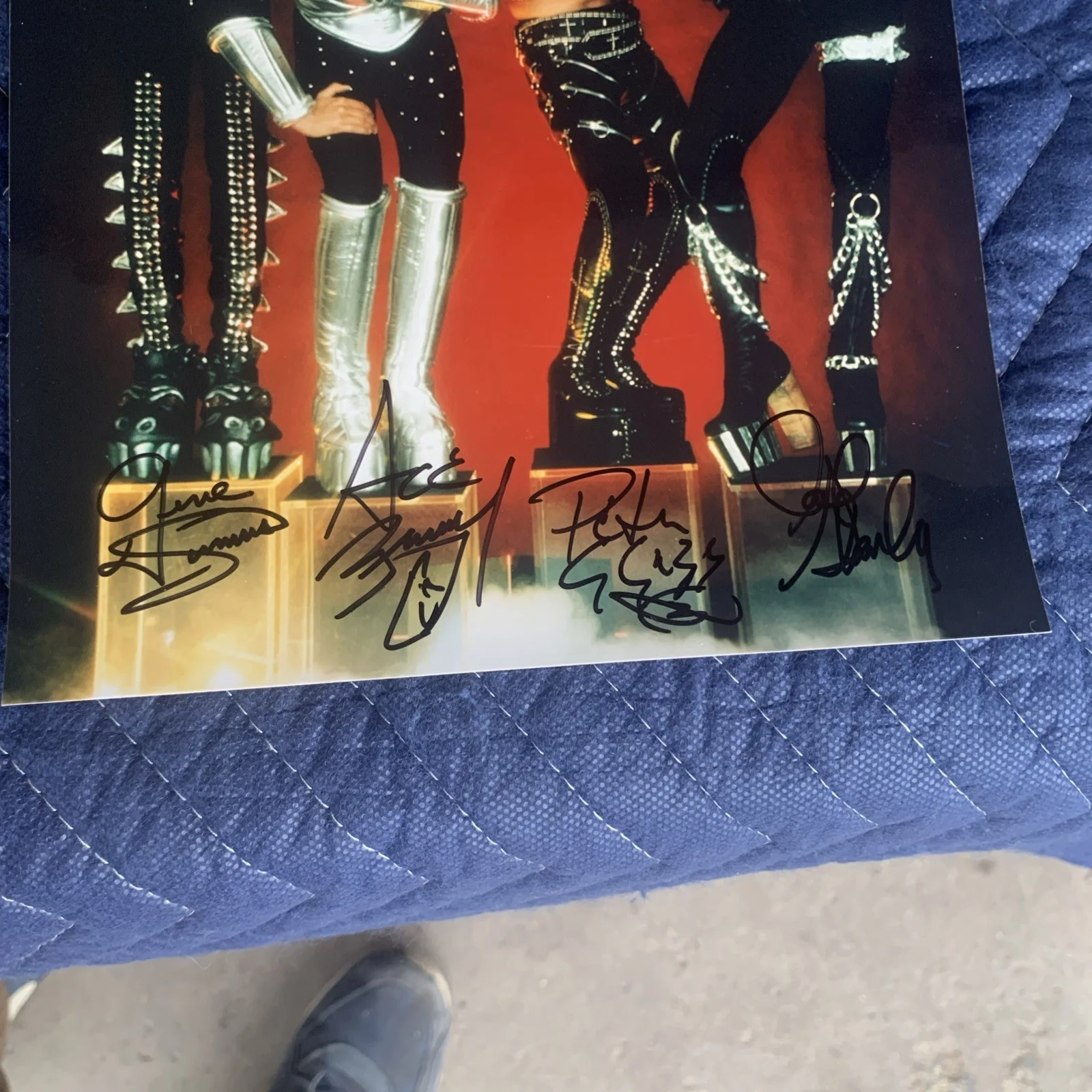 KISS Signed Band Portrait Photograph All Four Member Signatures W/ COA, изображение 4
