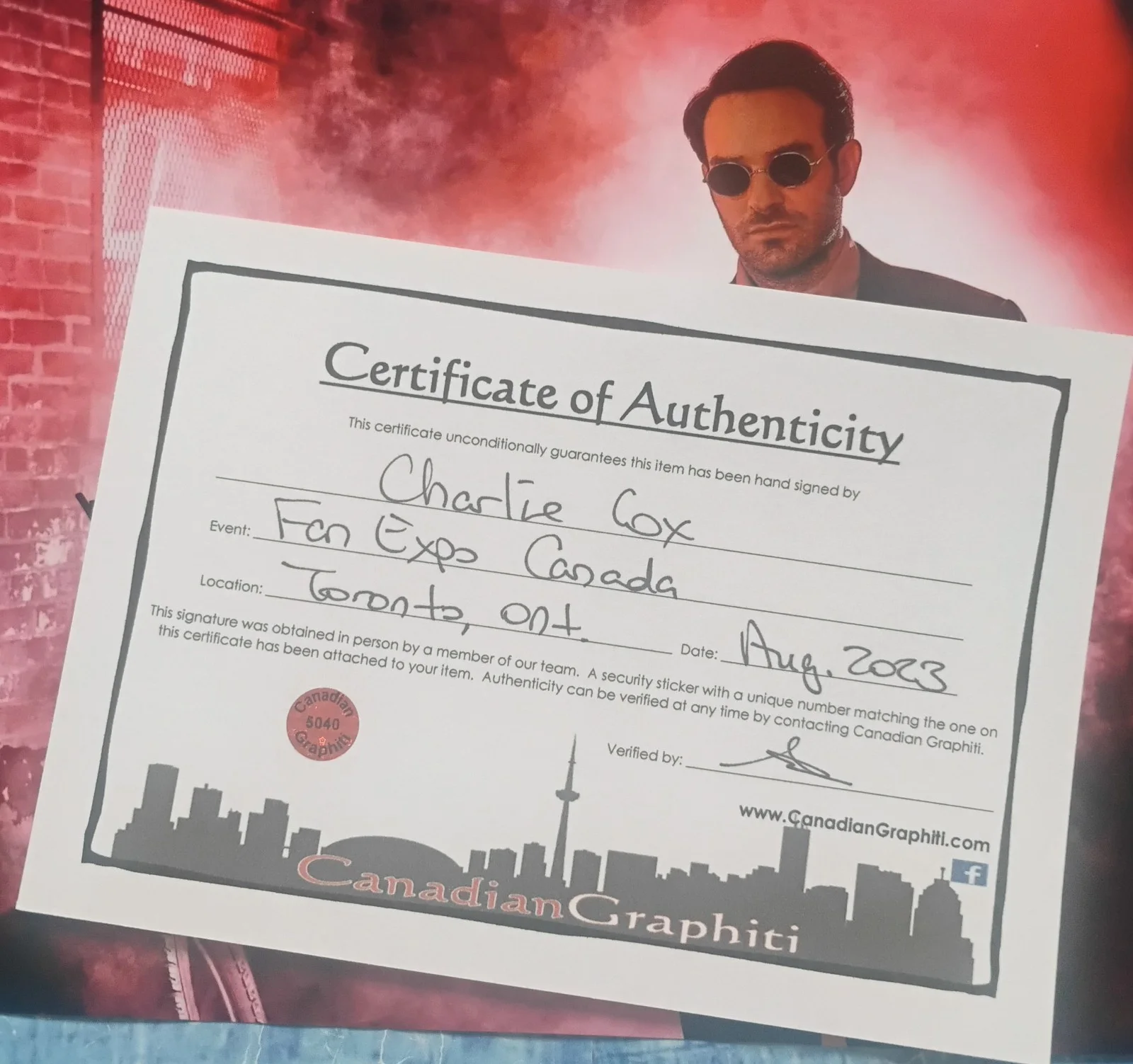 Charlie Cox Hand Signed Autograph 8x10 Photo COA Daredevil NO US TARIFFS, изображение 4