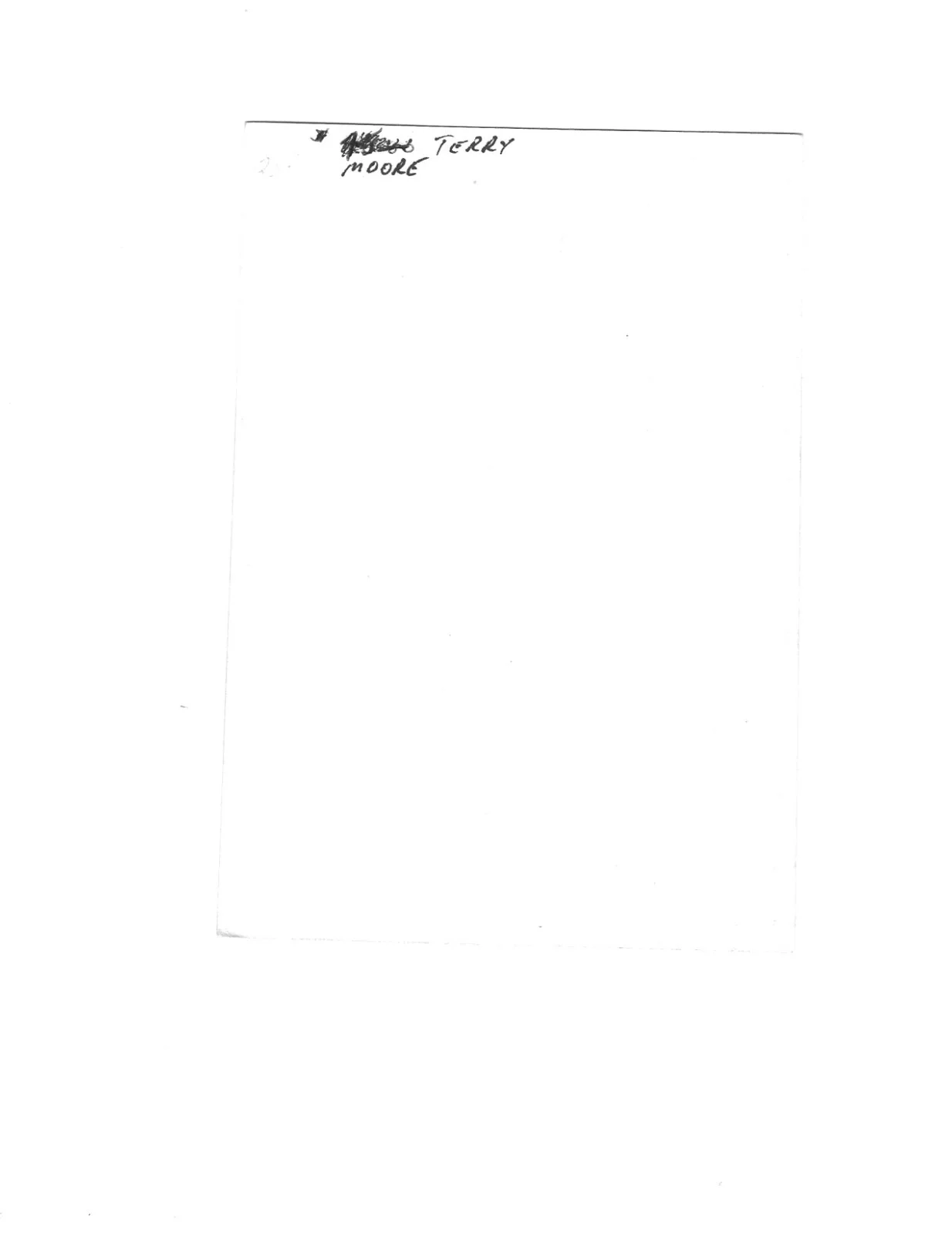 AUTOGRAPHED 5X7 TERRY MOORE ACTRESS STAR SEE SCAN AN DESCRIPTIONS B4U BID, image 3