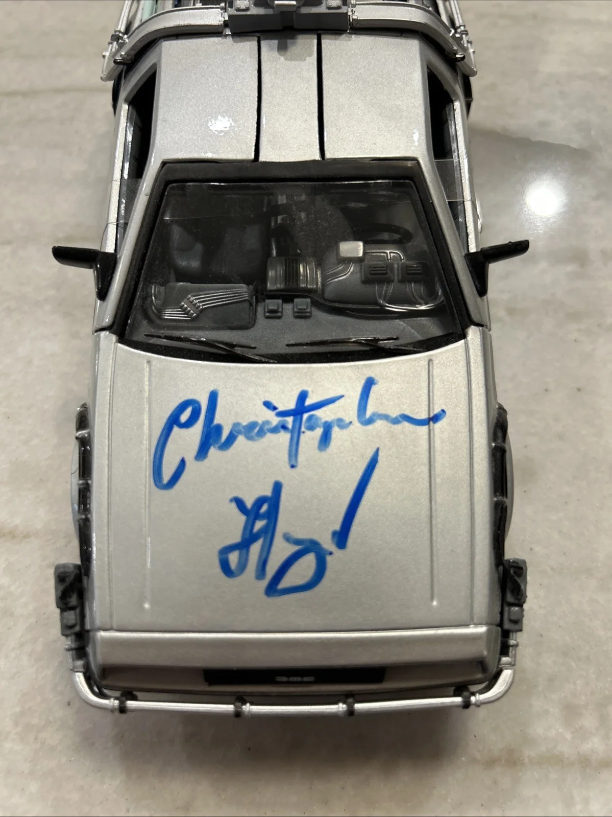 CHRISTOPHER LLOYD — CHRISTOPHER LLOYD Hand SIGNED BACK TO THE FUTURE 1:24 DELOREAN, image 2
