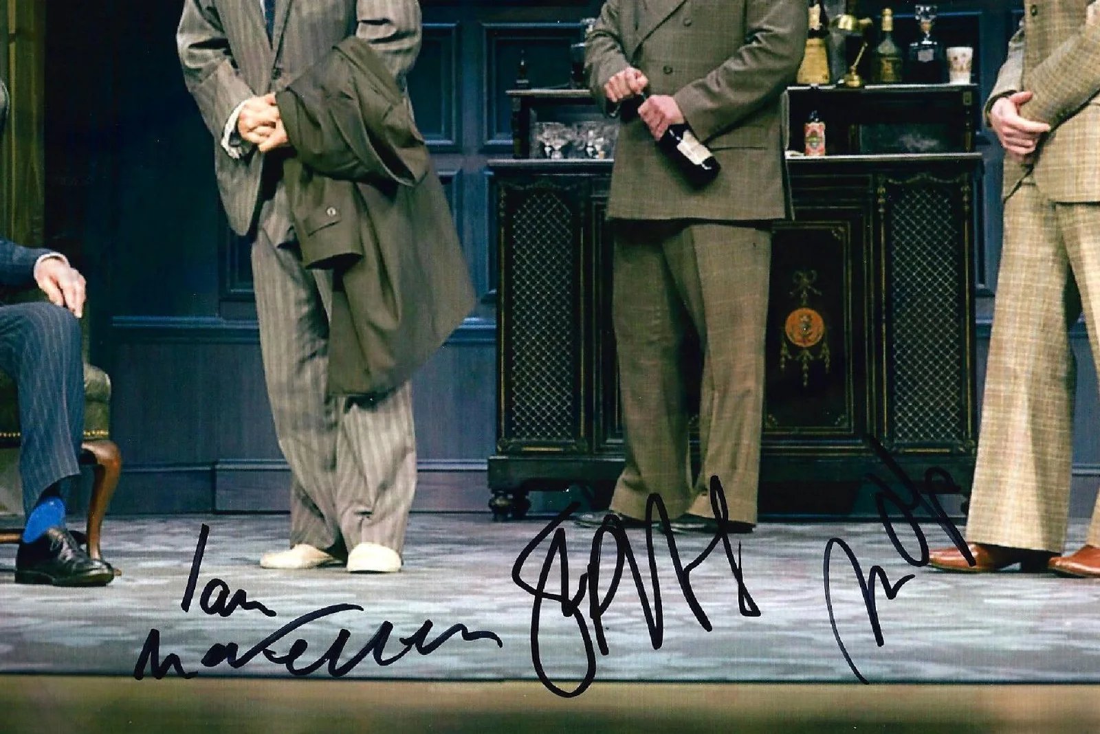 Ian McKellen, Billy Crudup, Shuler Hensley — Ian McKellen, Billy Crudup & Shuler Hensley signed Waiting For Godot 8x10 photo, image 2