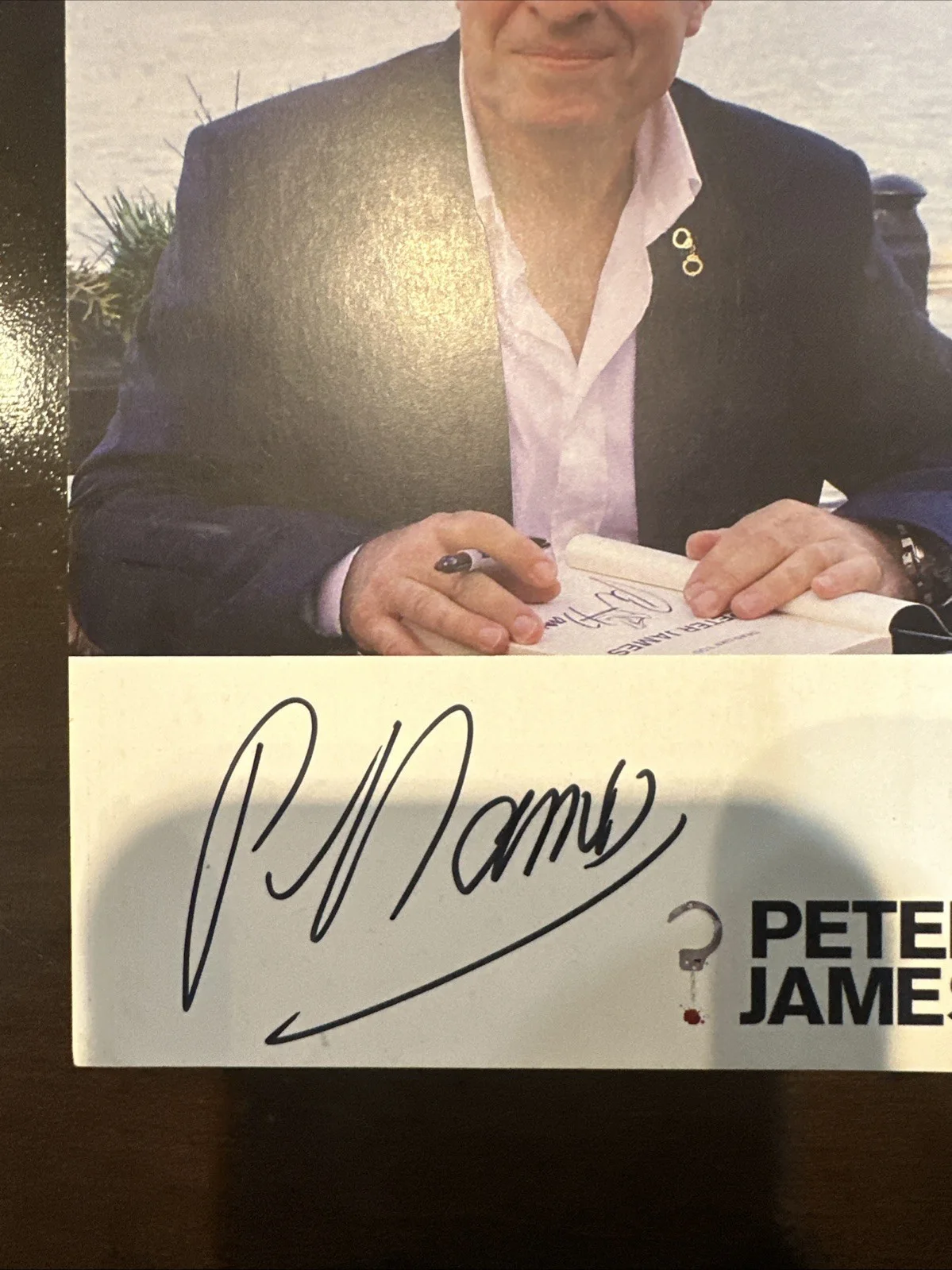 Peter James Autographed 4 X 6 Photo Card, image 2