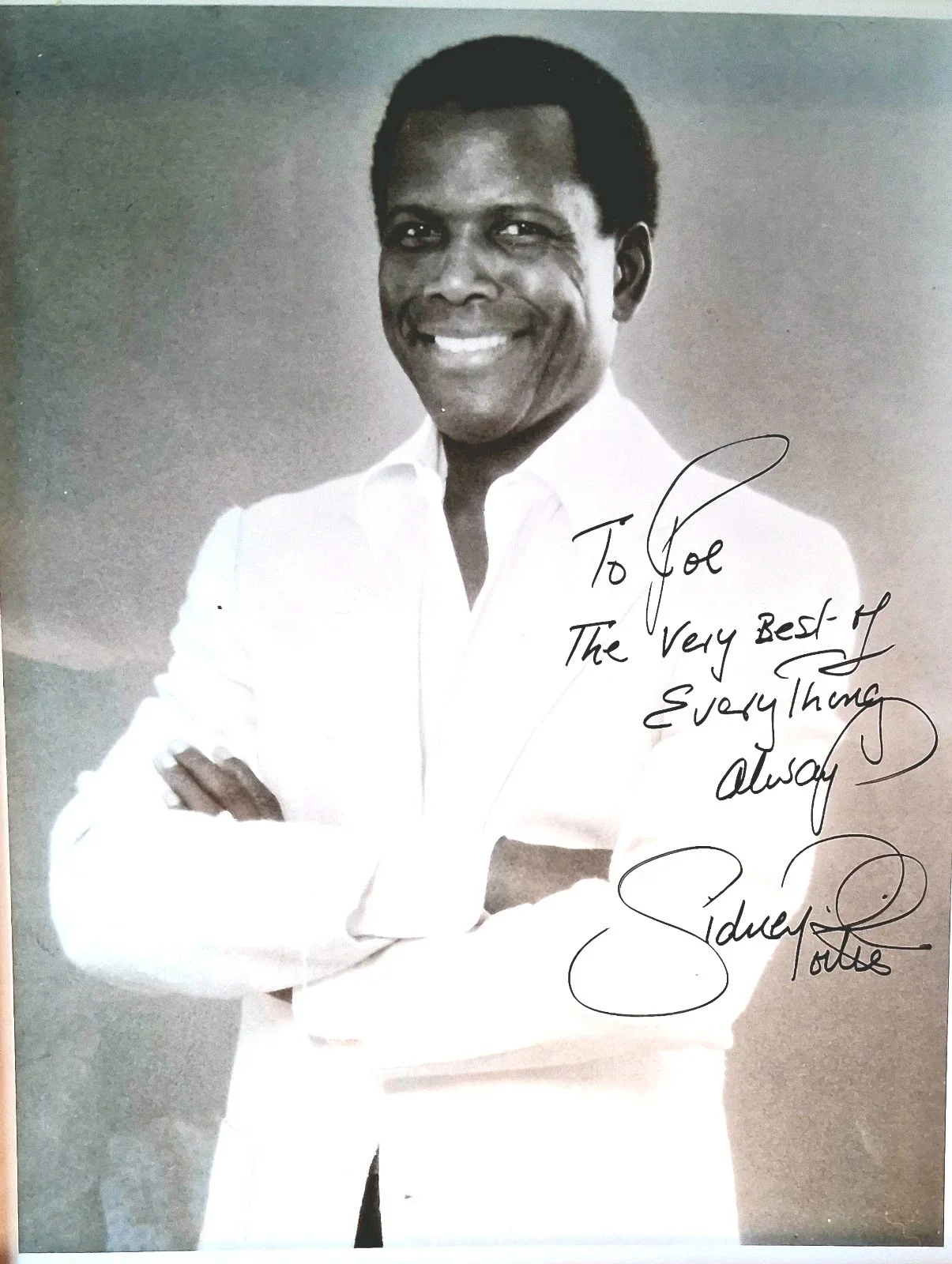 Sidney Poitier — Vintage Sidney Poitier Signed 8x10 Photo Autograph Academy Award Winner BH Prov