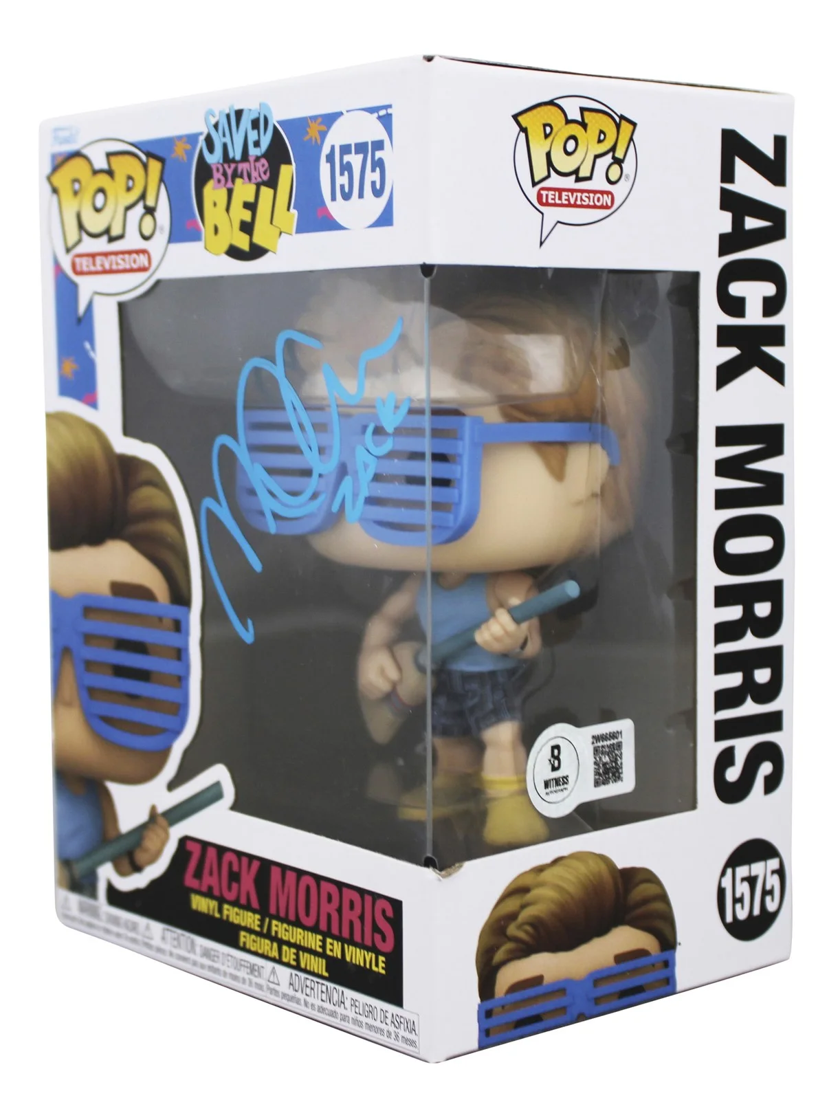 Mark-Paul Gosselaar — Mark-Paul Gosselaar Saved By The Bell "Zack" Signed #1575 Funko Pop Figure BAS W, image 2