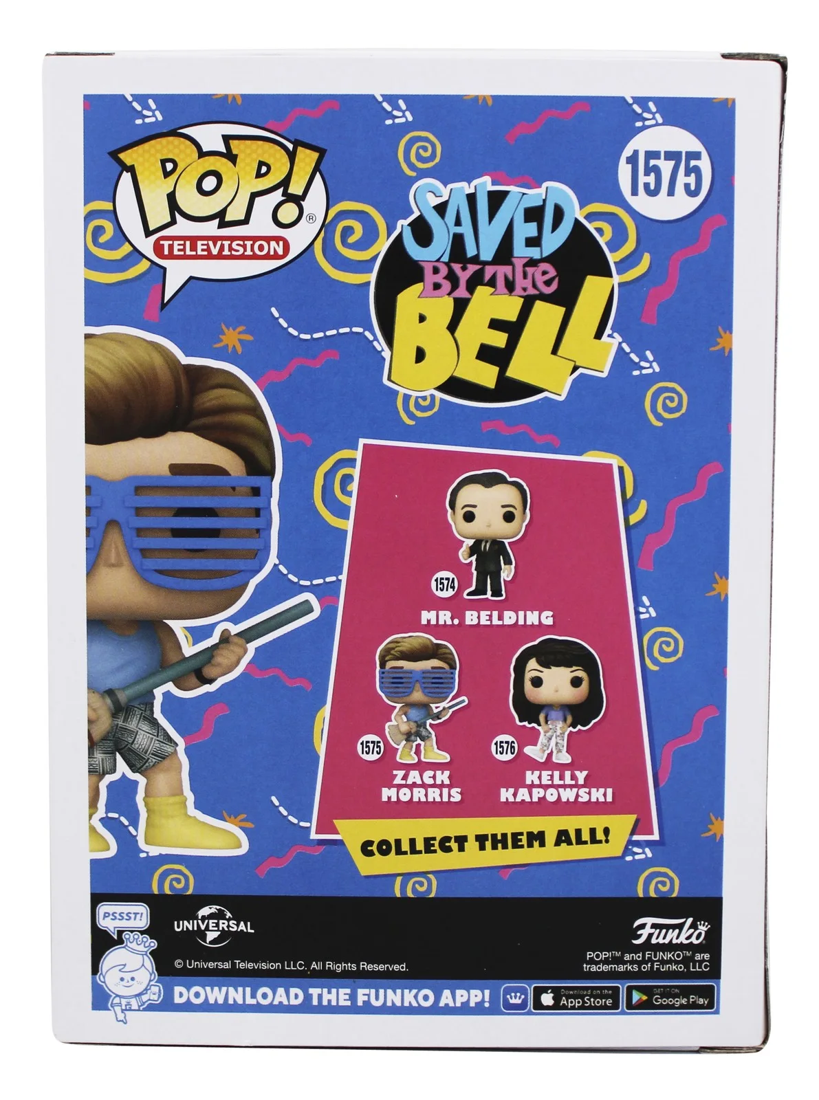 Mark-Paul Gosselaar — Mark-Paul Gosselaar Saved By The Bell "Zack" Signed #1575 Funko Pop Figure BAS W, image 4
