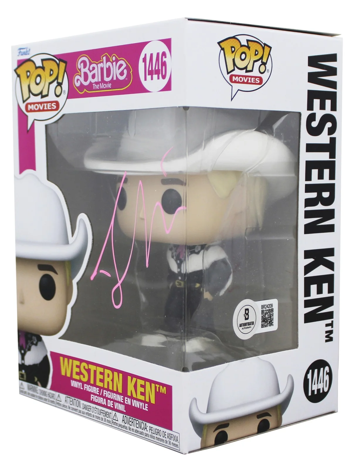 Ryan Gosling — Ryan Gosling Barbie Signed Western Ken #1446 Funko Pop Vinyl Figure BAS #BR24209, изображение 2