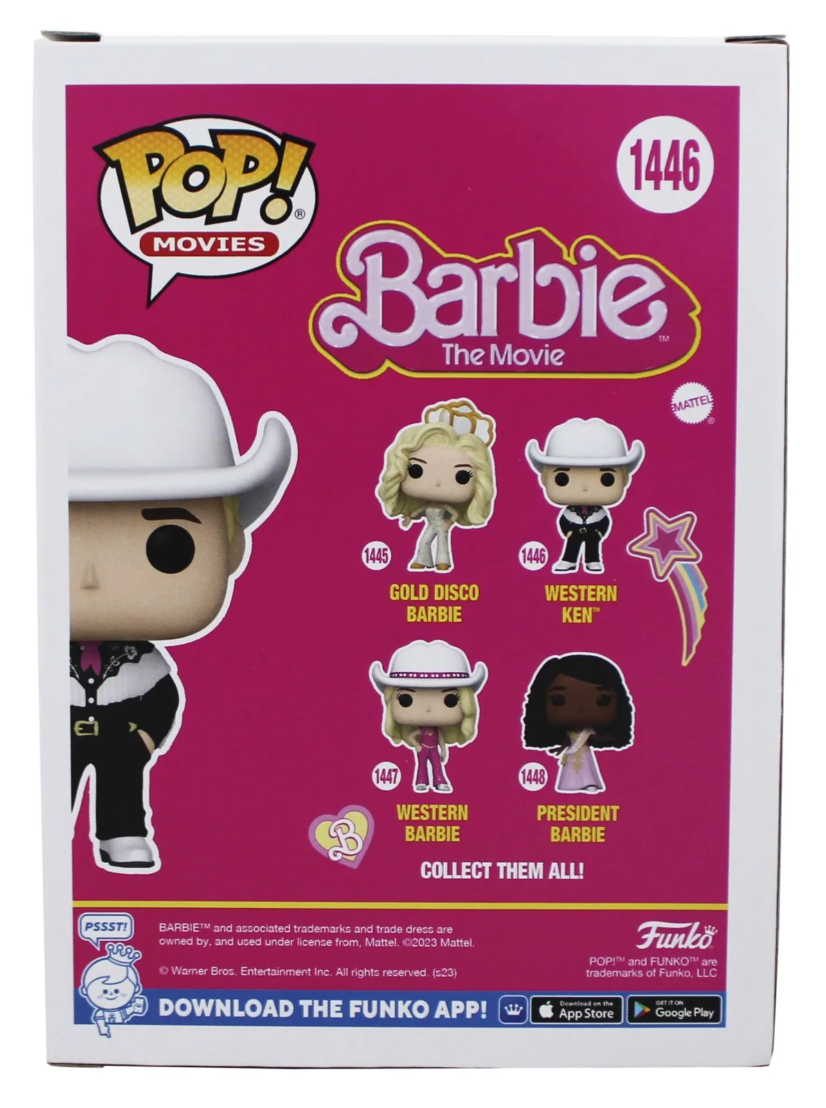 Ryan Gosling — Ryan Gosling Barbie Signed Western Ken #1446 Funko Pop Vinyl Figure BAS #BR24209, изображение 4