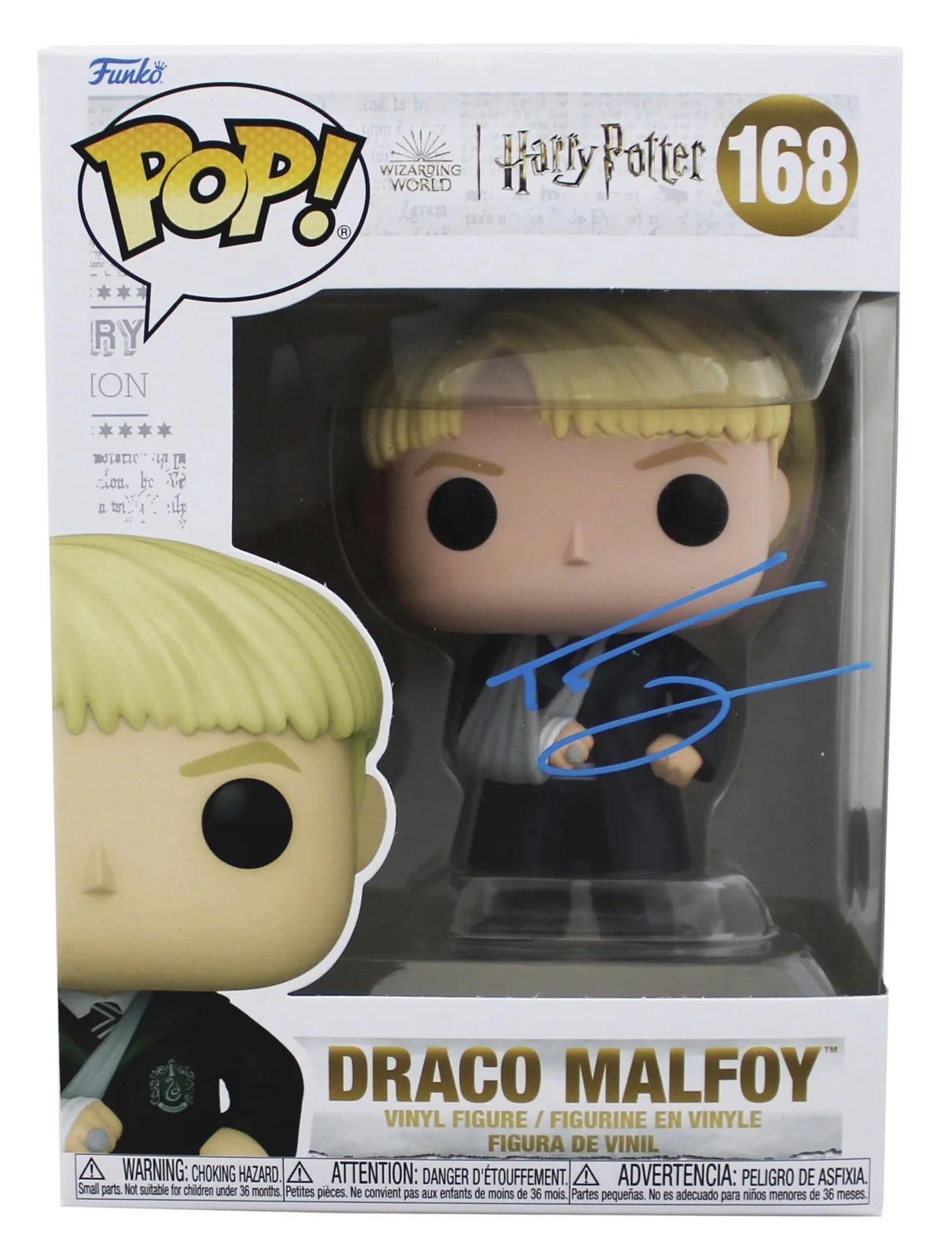 Tom Felton — Tom Felton Harry Potter Signed Draco Malfoy #168 Funko Pop Vinyl Figure BAS