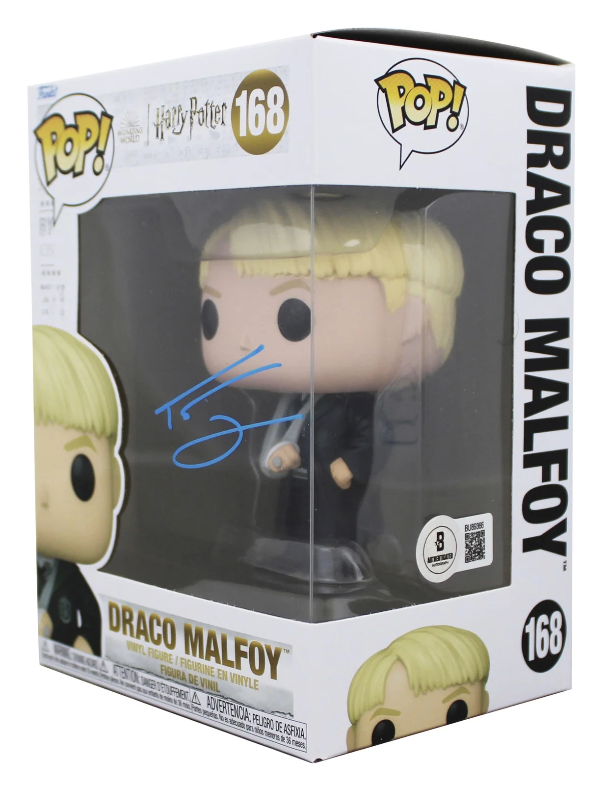 Tom Felton — Tom Felton Harry Potter Signed Draco Malfoy #168 Funko Pop Vinyl Figure BAS, изображение 2