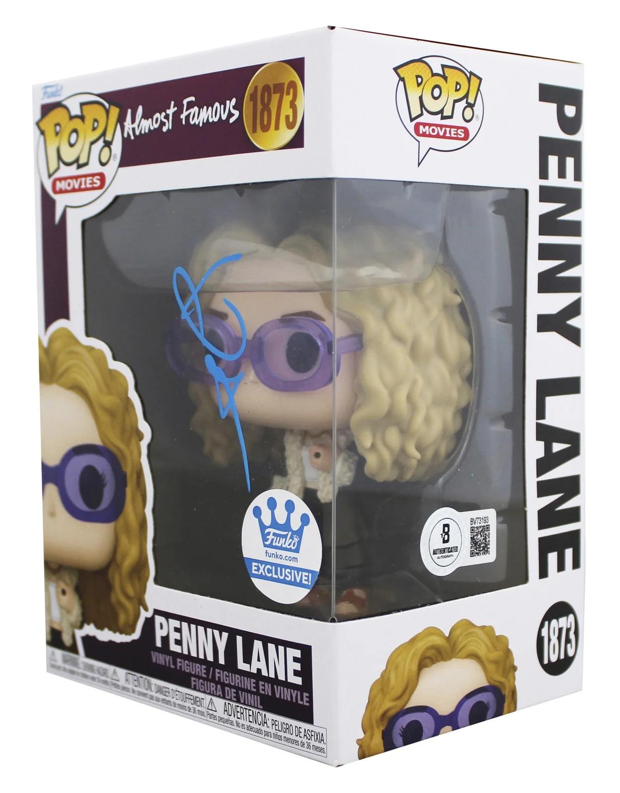Kate Hudson — Kate Hudson Almost Famous Signed Penny Lane #1873 Funko Pop Vinyl Figure BAS, изображение 2